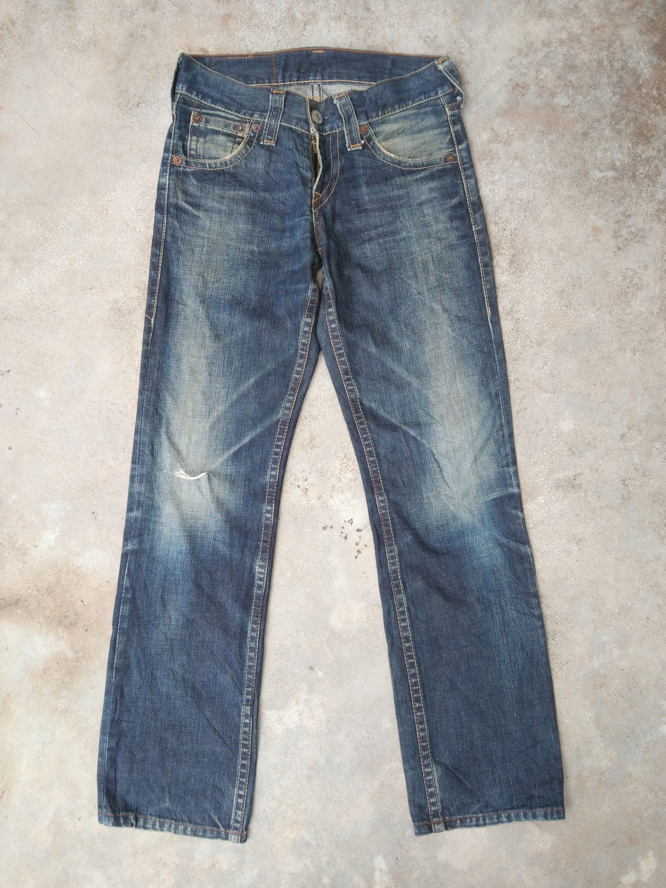 Levi's Vintage Levi's Jeans 502 Distressed Faded Blue Denim 28x30 Size US 28 / EU 44 - 1 Thumbnail