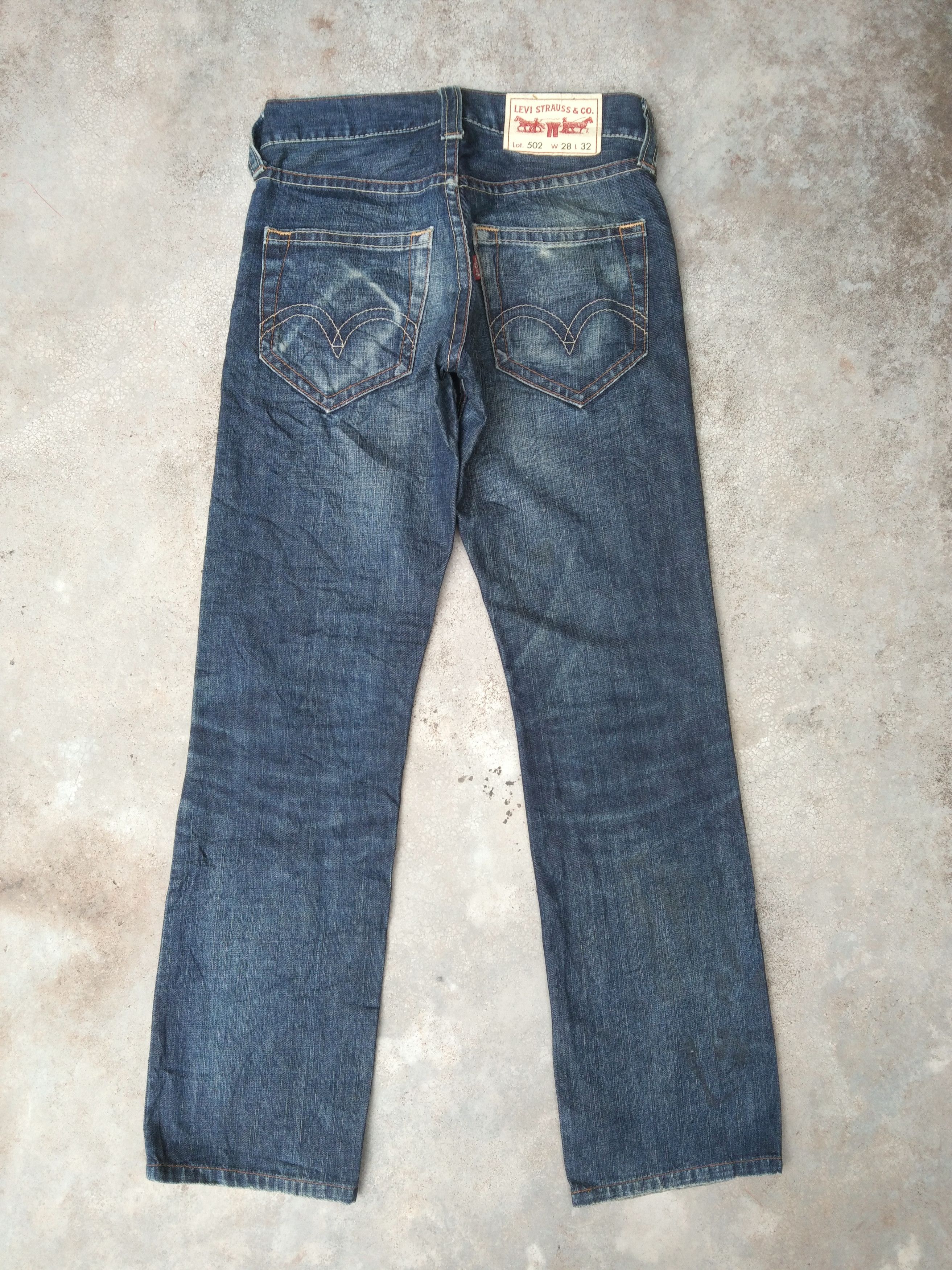 Levi's Vintage Levi's Jeans 502 Distressed Faded Blue Denim 28x30 Size US 28 / EU 44 - 2 Thumbnail