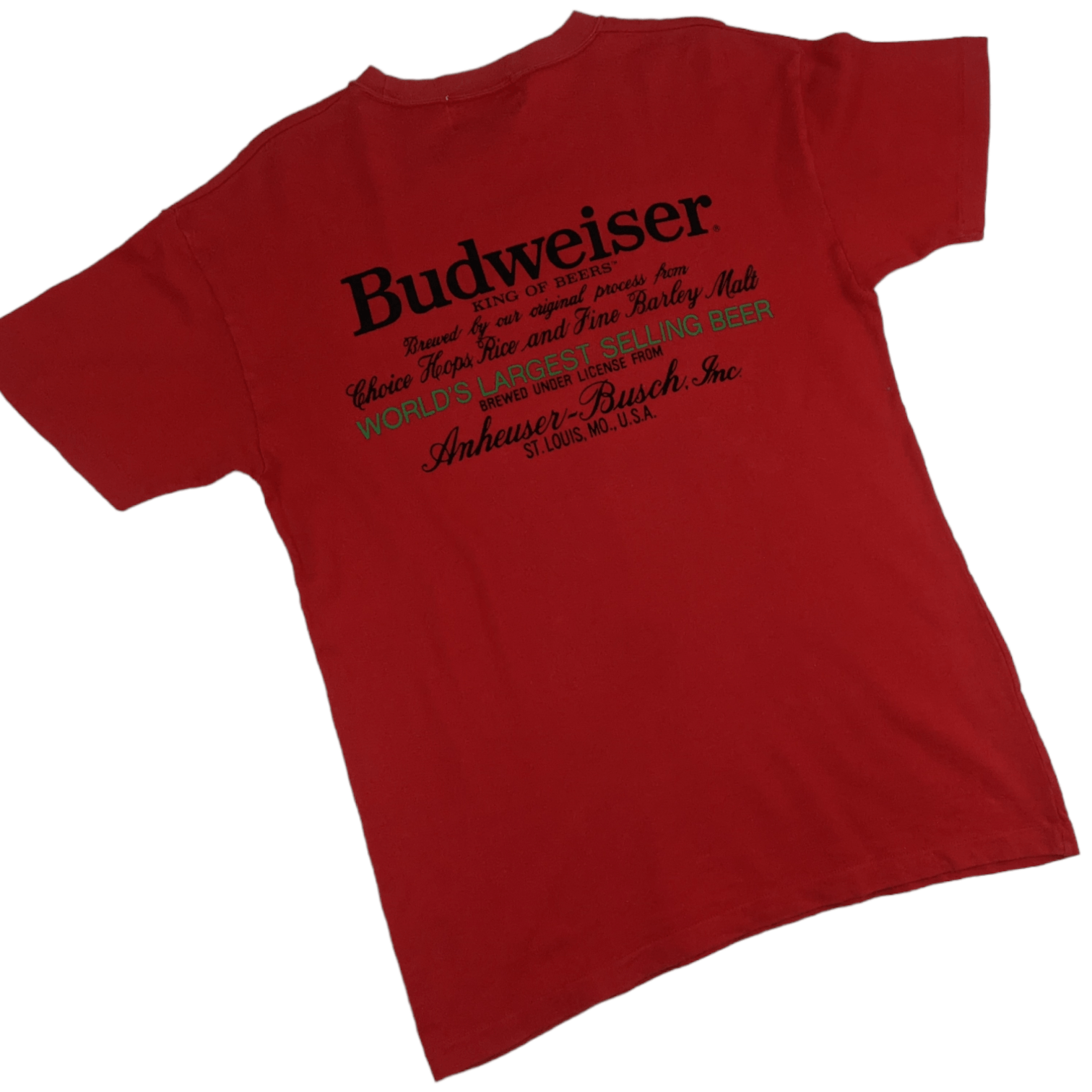 Budweiser Vintage 90's BUDWEISER Big Spell Out Single Stitches T-Shirt Size US M / EU 48-50 / 2 - 6 Thumbnail