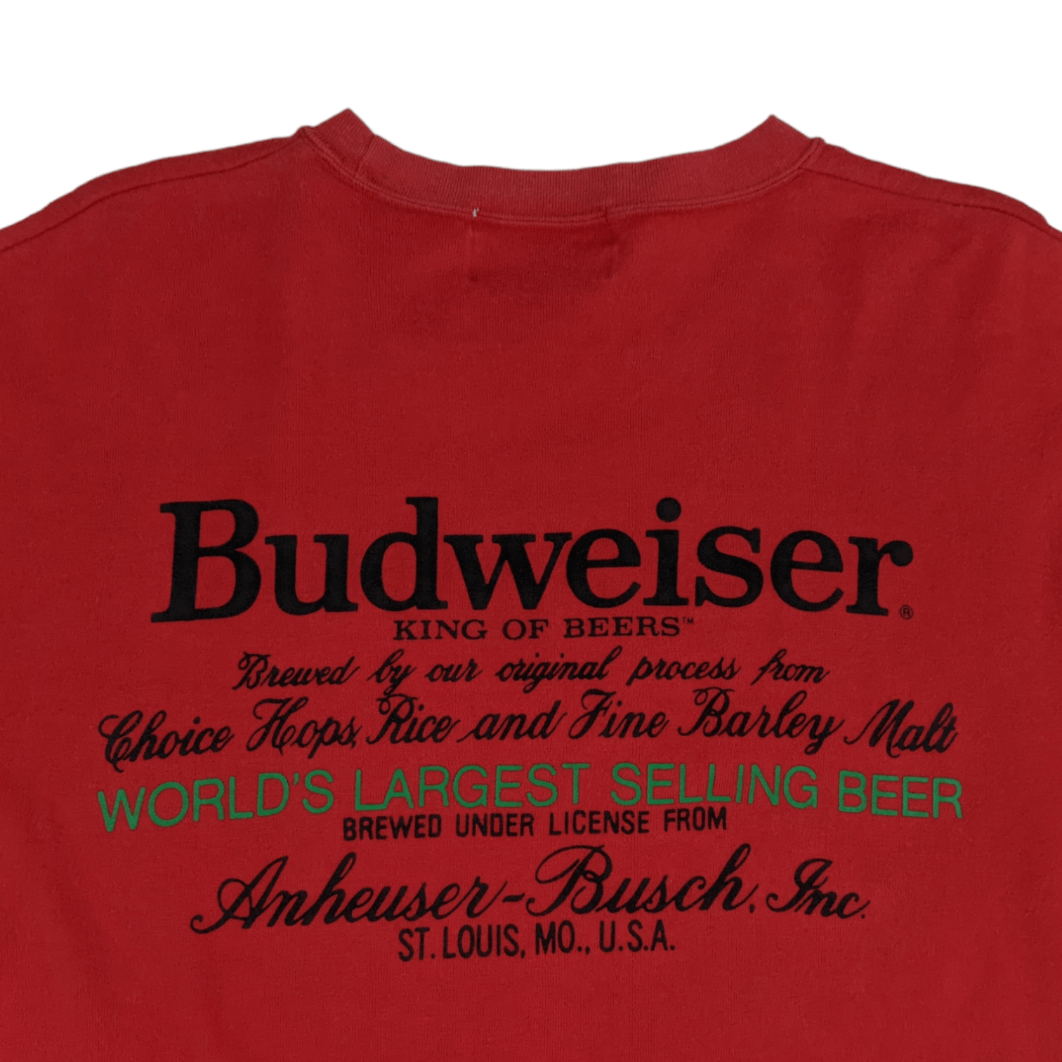 Budweiser Vintage 90's BUDWEISER Big Spell Out Single Stitches T-Shirt Size US M / EU 48-50 / 2 - 7 Thumbnail