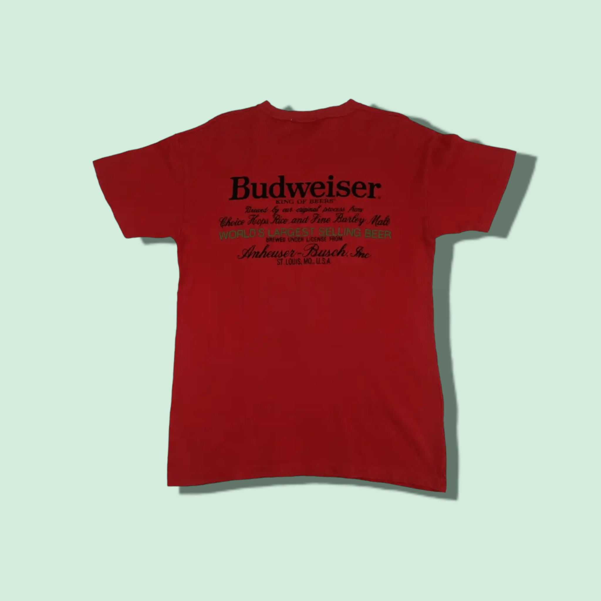 Budweiser Vintage 90's BUDWEISER Big Spell Out Single Stitches T-Shirt Size US M / EU 48-50 / 2 - 1 Thumbnail