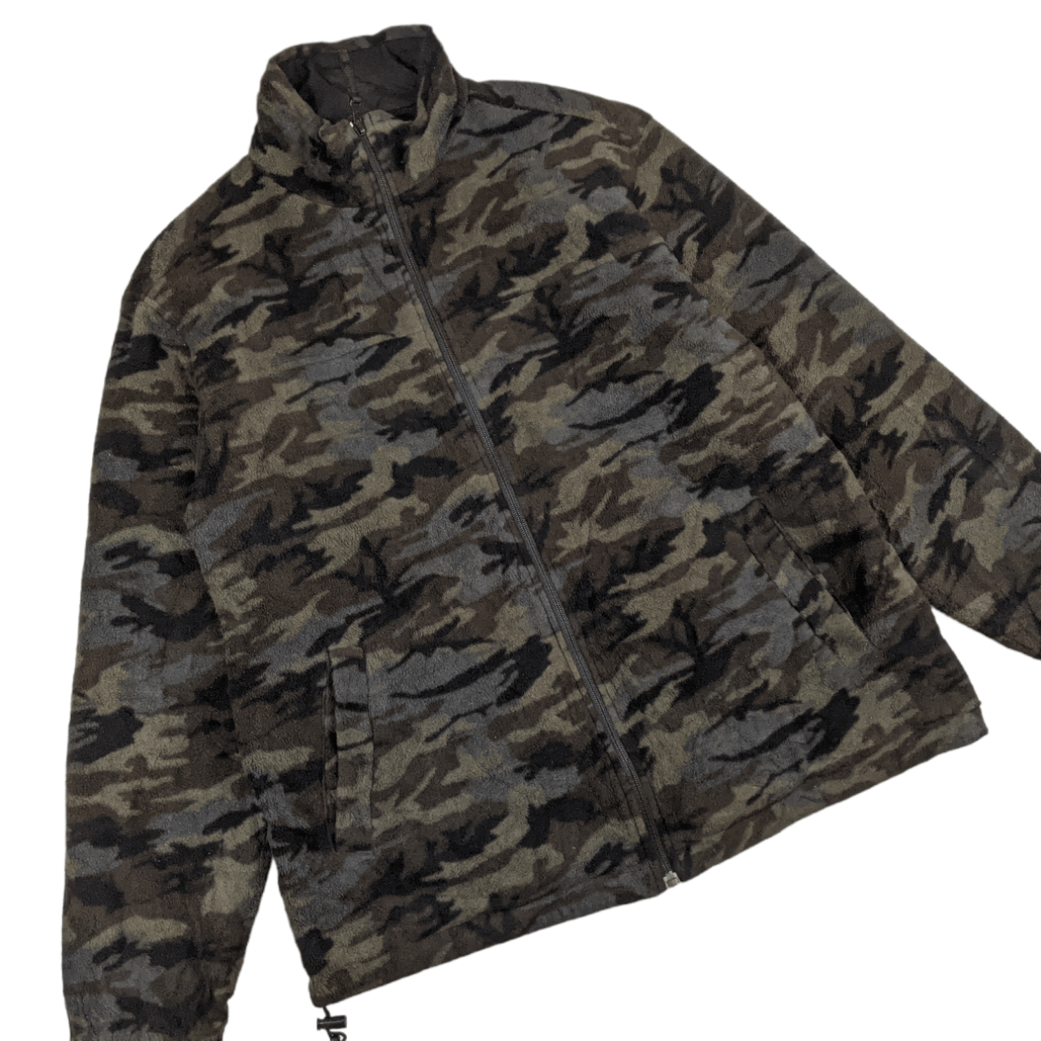 Japanese Brand 2000's UNIQLO Camouflage Fleece Windbreaker Winter Jacket Size US M / EU 48-50 / 2 - 3 Thumbnail