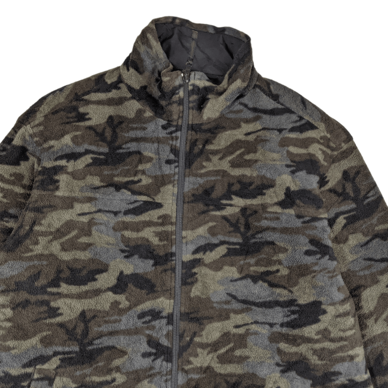 Japanese Brand 2000's UNIQLO Camouflage Fleece Windbreaker Winter Jacket Size US M / EU 48-50 / 2 - 4 Thumbnail