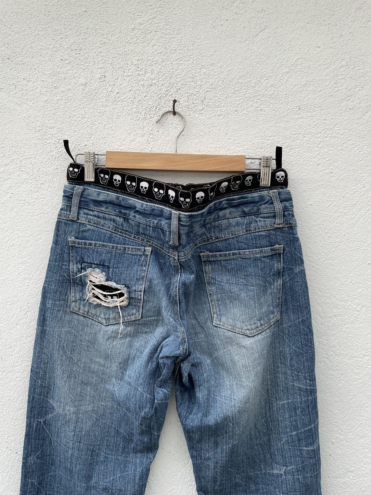 Japanese Brand Japanese Brand Distressed Double Waist Denim Jeans Size US 31 - 8 Thumbnail