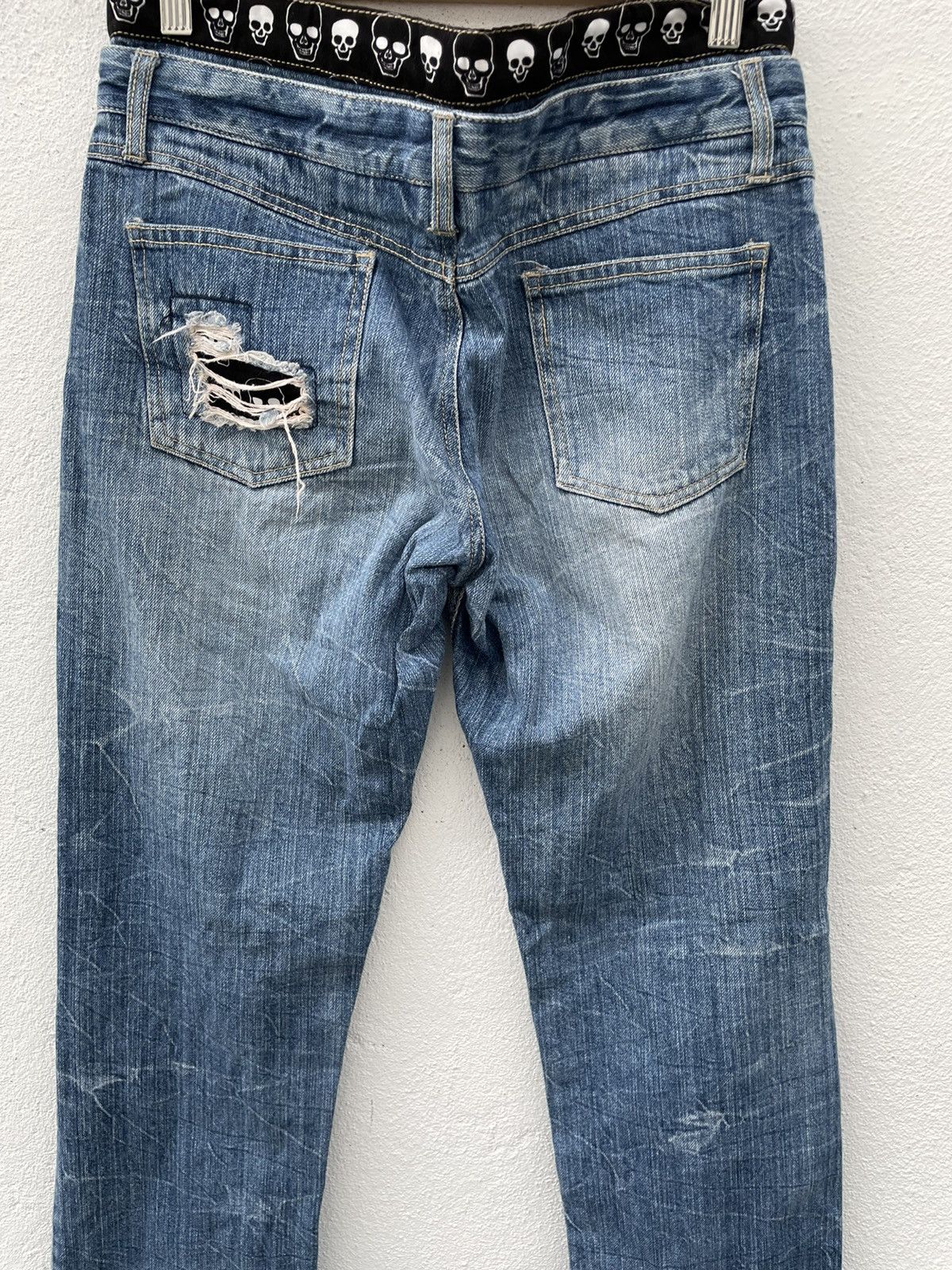 Japanese Brand Japanese Brand Distressed Double Waist Denim Jeans Size US 31 - 9 Thumbnail