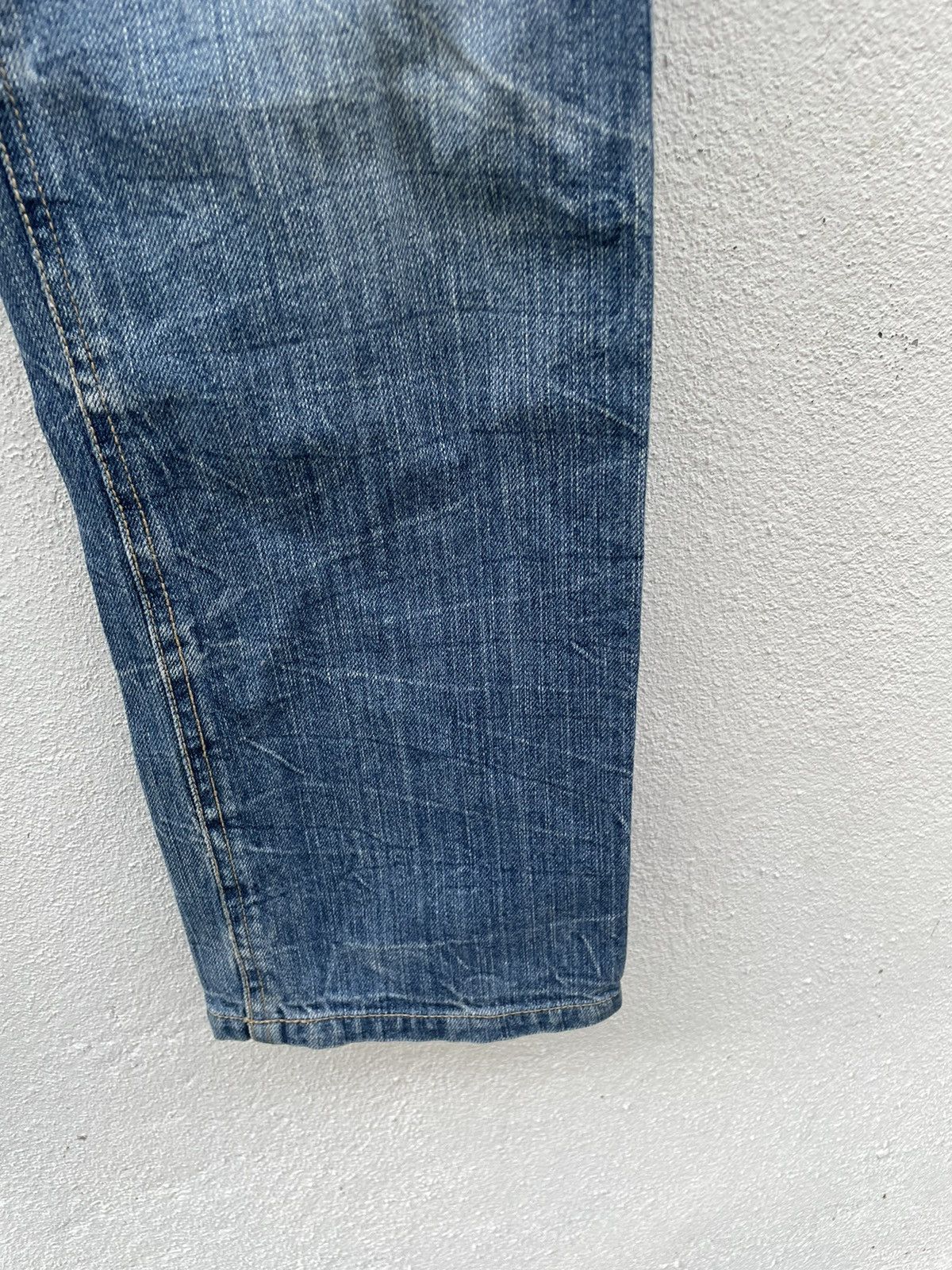 Japanese Brand Japanese Brand Distressed Double Waist Denim Jeans Size US 31 - 5 Thumbnail