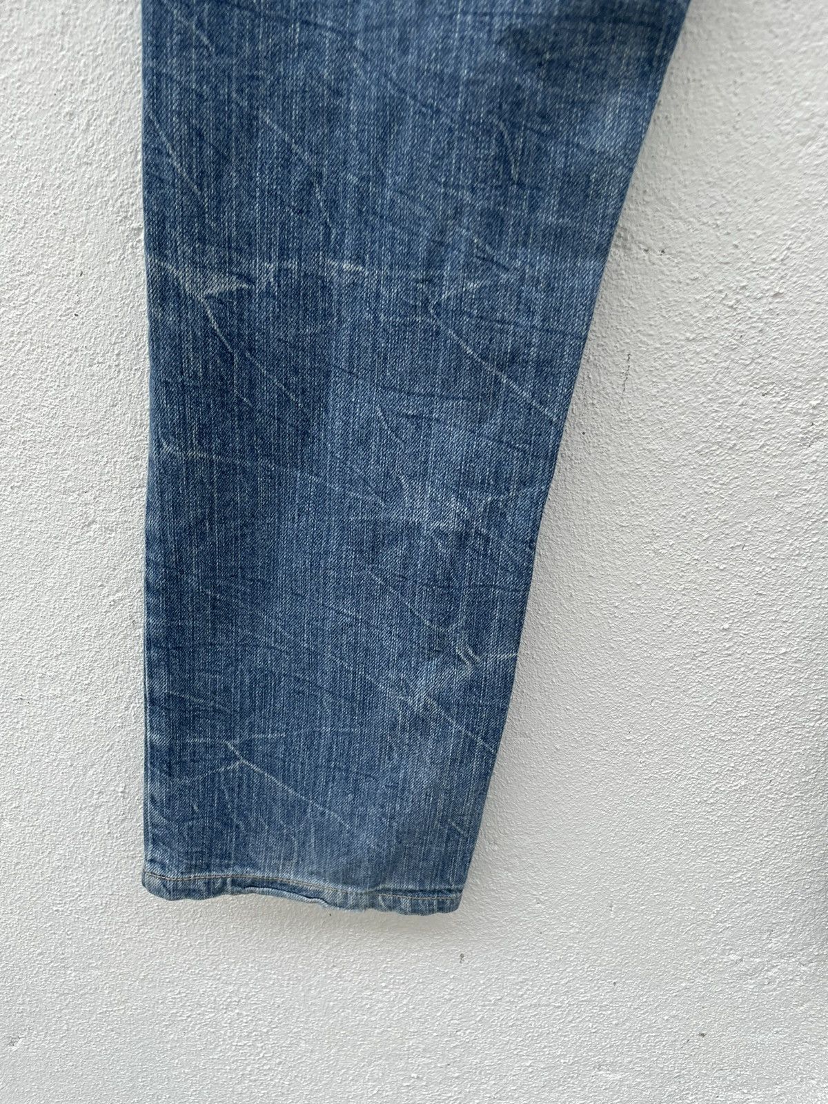 Japanese Brand Japanese Brand Distressed Double Waist Denim Jeans Size US 31 - 10 Thumbnail