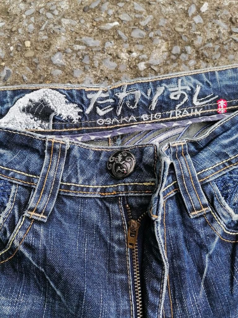 Japanese Brand Osaka Big Train Embroidered Denim Jeans Size US 32 / EU 48 - 4 Thumbnail