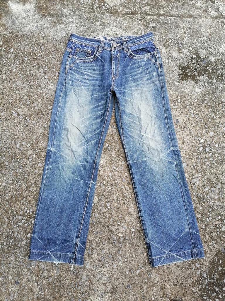 Japanese Brand Osaka Big Train Embroidered Denim Jeans Size US 32 / EU 48 - 3 Thumbnail
