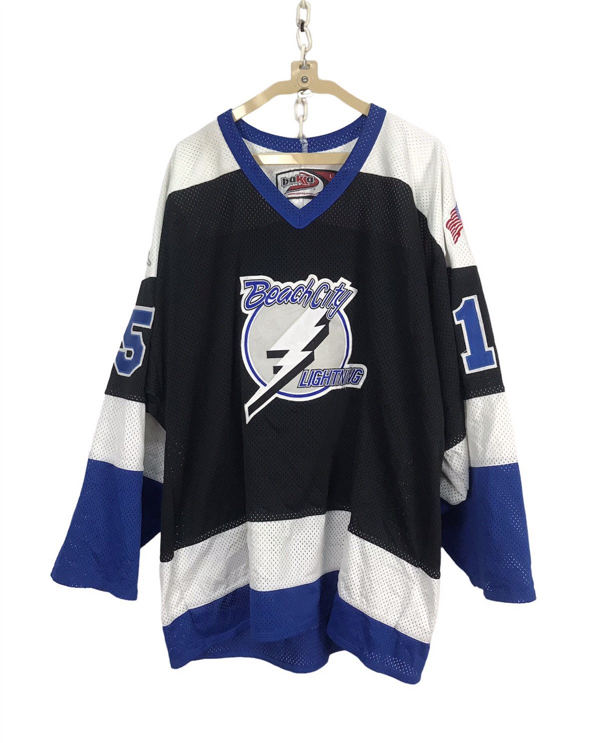 Vintage Vintage ice hockey jersey with patches by bakka sport Size US L / EU 52-54 / 3 - 1 Thumbnail
