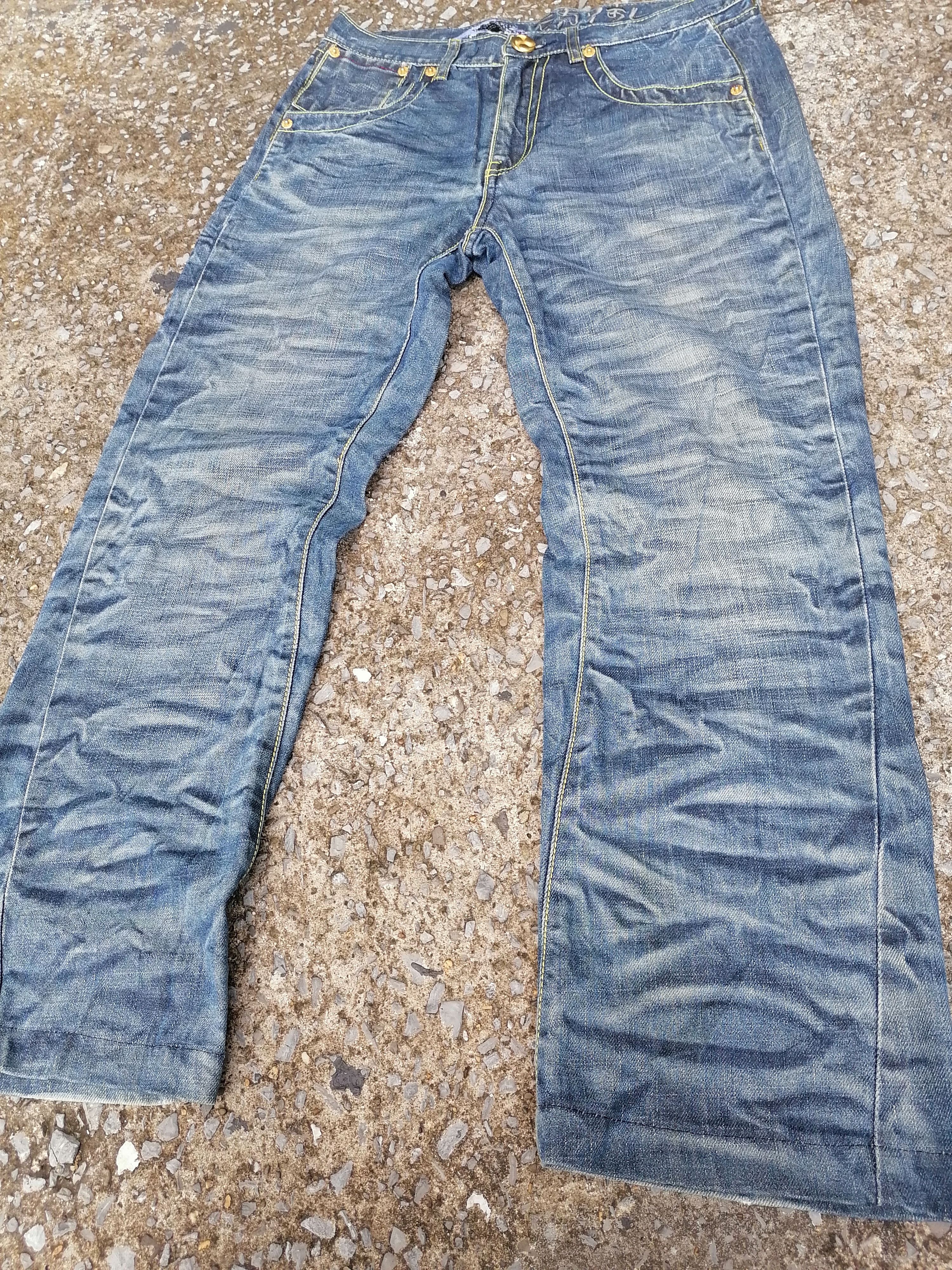 Japanese Brand Osaka Big Train Bleached Jeans Size US 34 / EU 50 - 6 Thumbnail