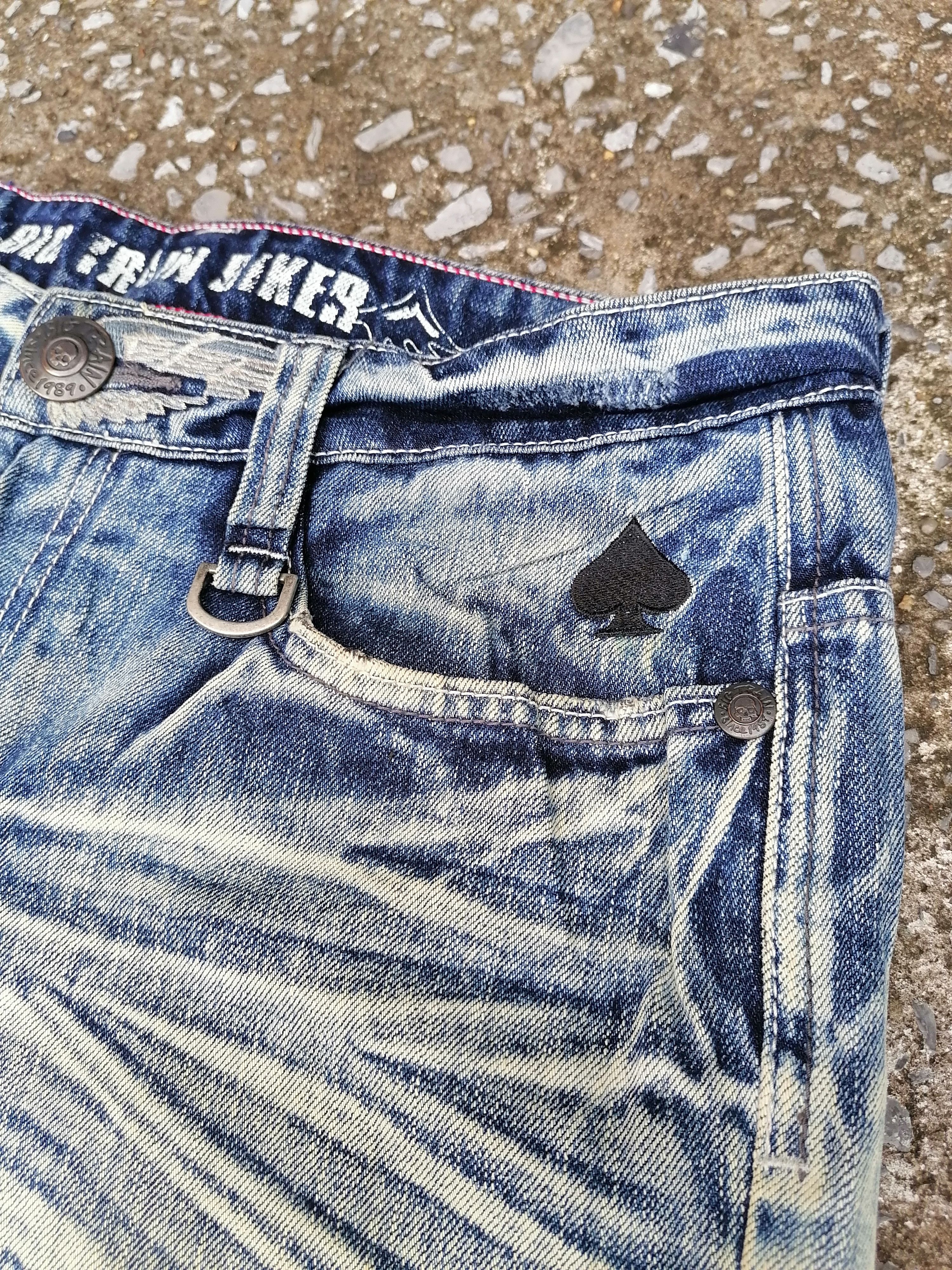 Japanese Brand Big Train Biker Bleached Jeans Size US 32 / EU 48 - 7 Thumbnail