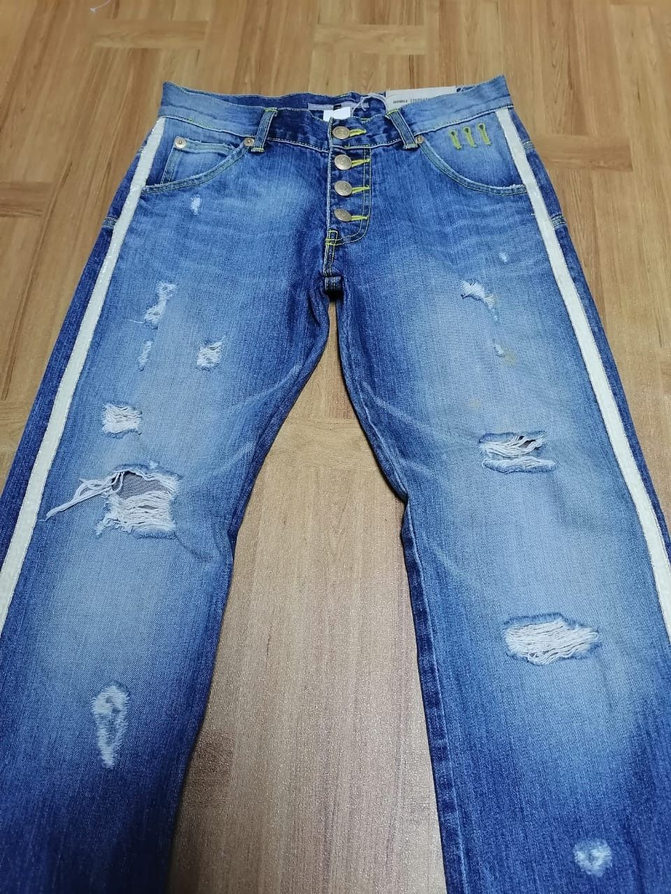 Japanese Brand Double Standard Womenwear Distressed Denim Jeans Size 30" / US 8 / IT 44 - 4 Thumbnail