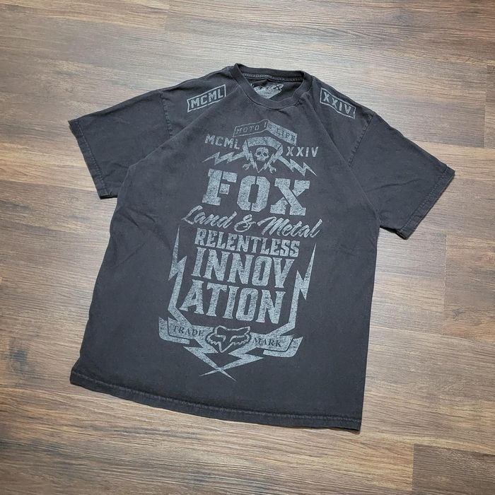 Fox Racing Y2K Fox Racing AOP Double Sided Faded Graphic Tee | Grailed