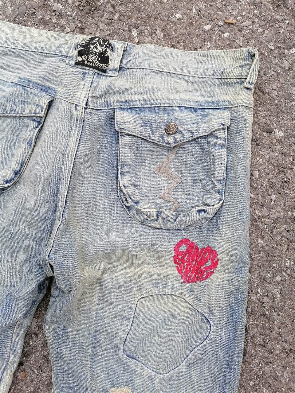 Japanese Brand Candy Stripper Distressed Denim Jeans Size US 32 / EU 48 - 8 Thumbnail