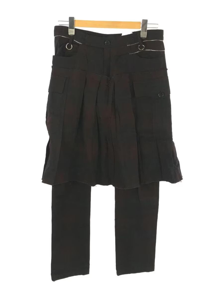 image of Undercover Ss03 Scab Wrap Skirt Layered Utility Pants in Black, Men's (Size 31)