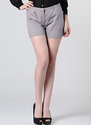 Jil Sander JIL SANDER vintage solid gray cotton mini shorts 6 38 Size 30" / US 8 / IT 44 - 1 Thumbnail