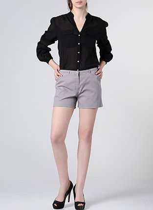 Jil Sander JIL SANDER vintage solid gray cotton mini shorts 6 38 Size 30" / US 8 / IT 44 - 3 Thumbnail