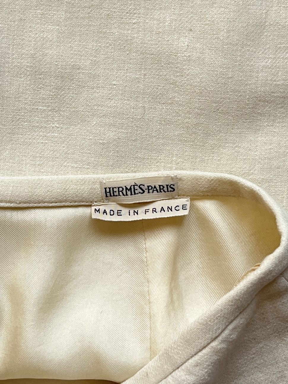Hermes × Maison Margiela ⚡️QUICK SALE⚡️Hermes by Margiela Cream Linen Skirt Size 30" / US 8 / IT 44 - 3 Thumbnail