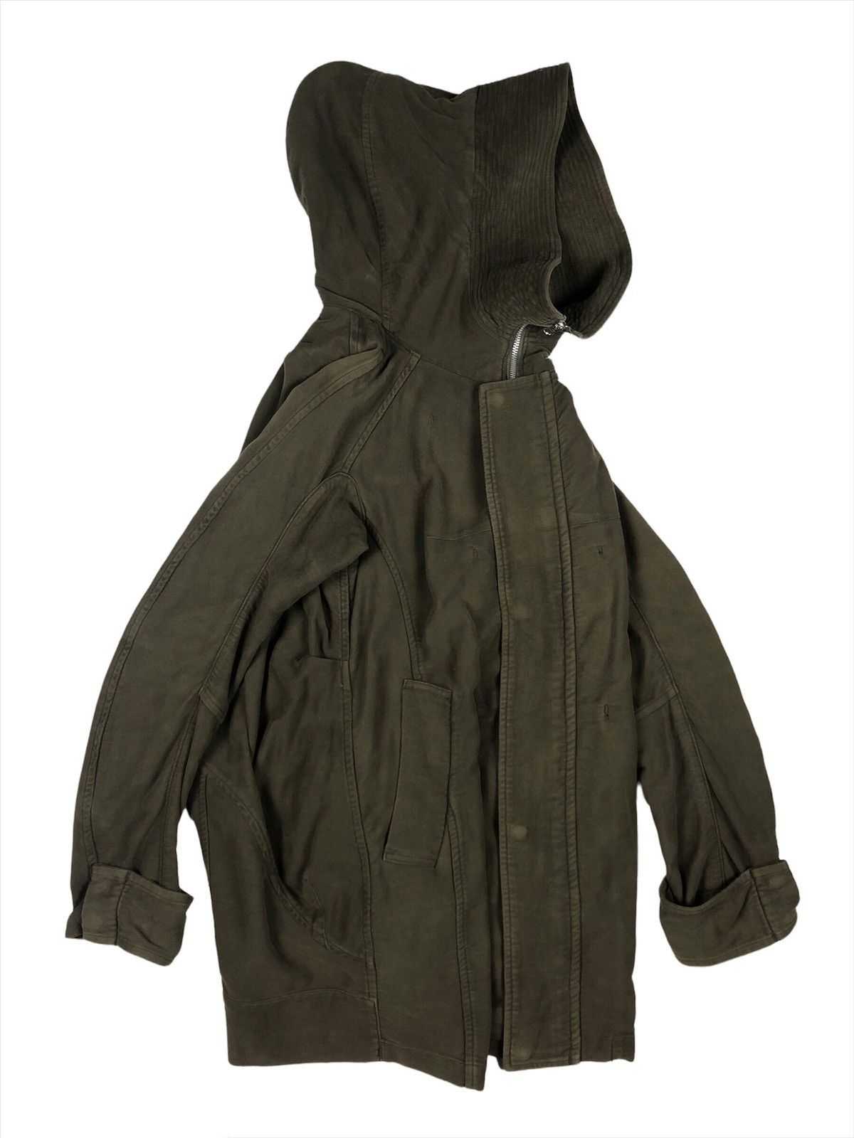 image of Archival Clothing x Cabane De Zucca Zucca Aw99 Astronaut Parka Jacket in Army Green (Size Large)