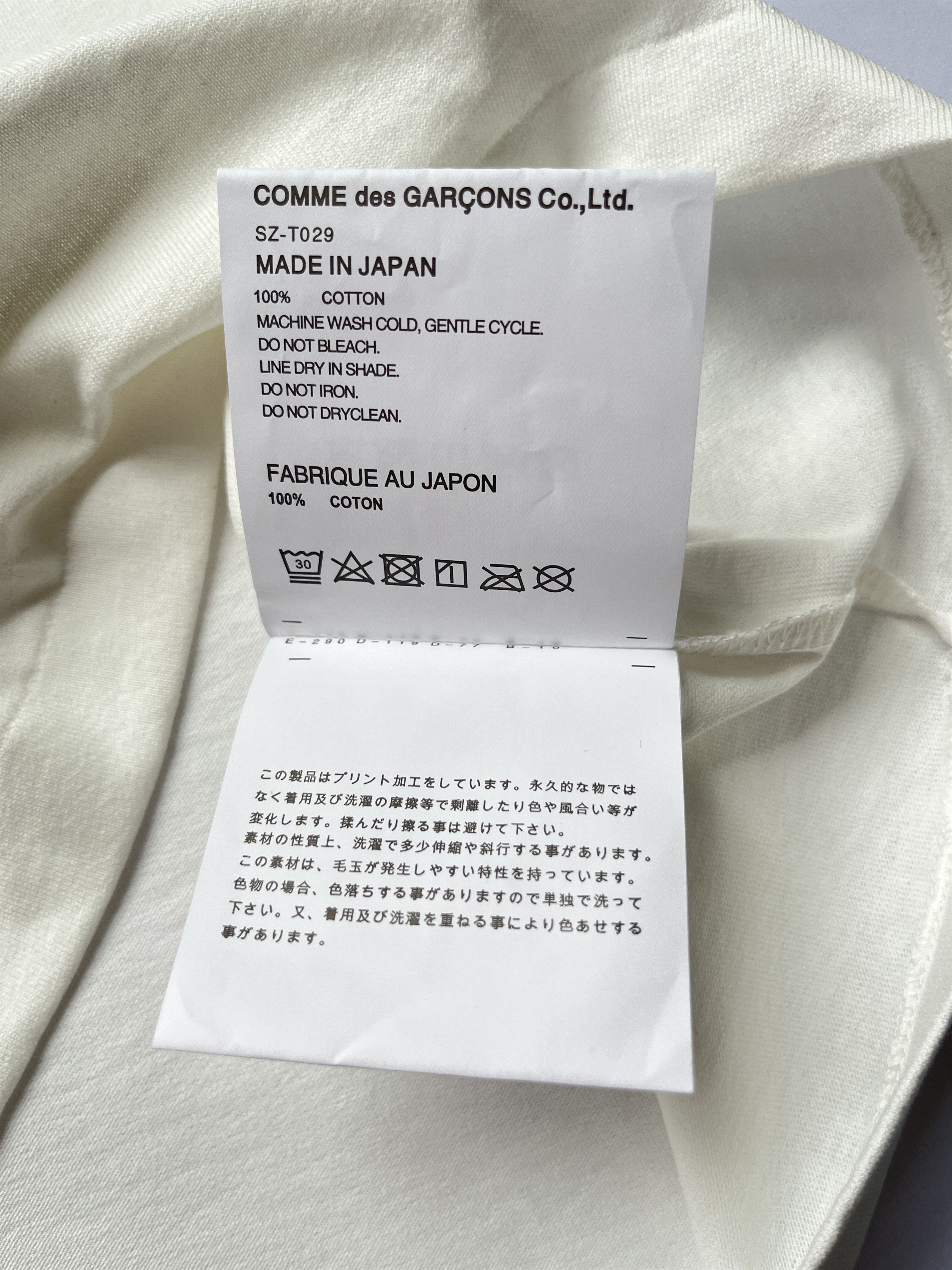 CDG by Comme des Garcons ⚡️QUICK SALE⚡️2019 Comme des Garcons CDG White Tshirt Size US L / EU 52-54 / 3 - 4 Thumbnail
