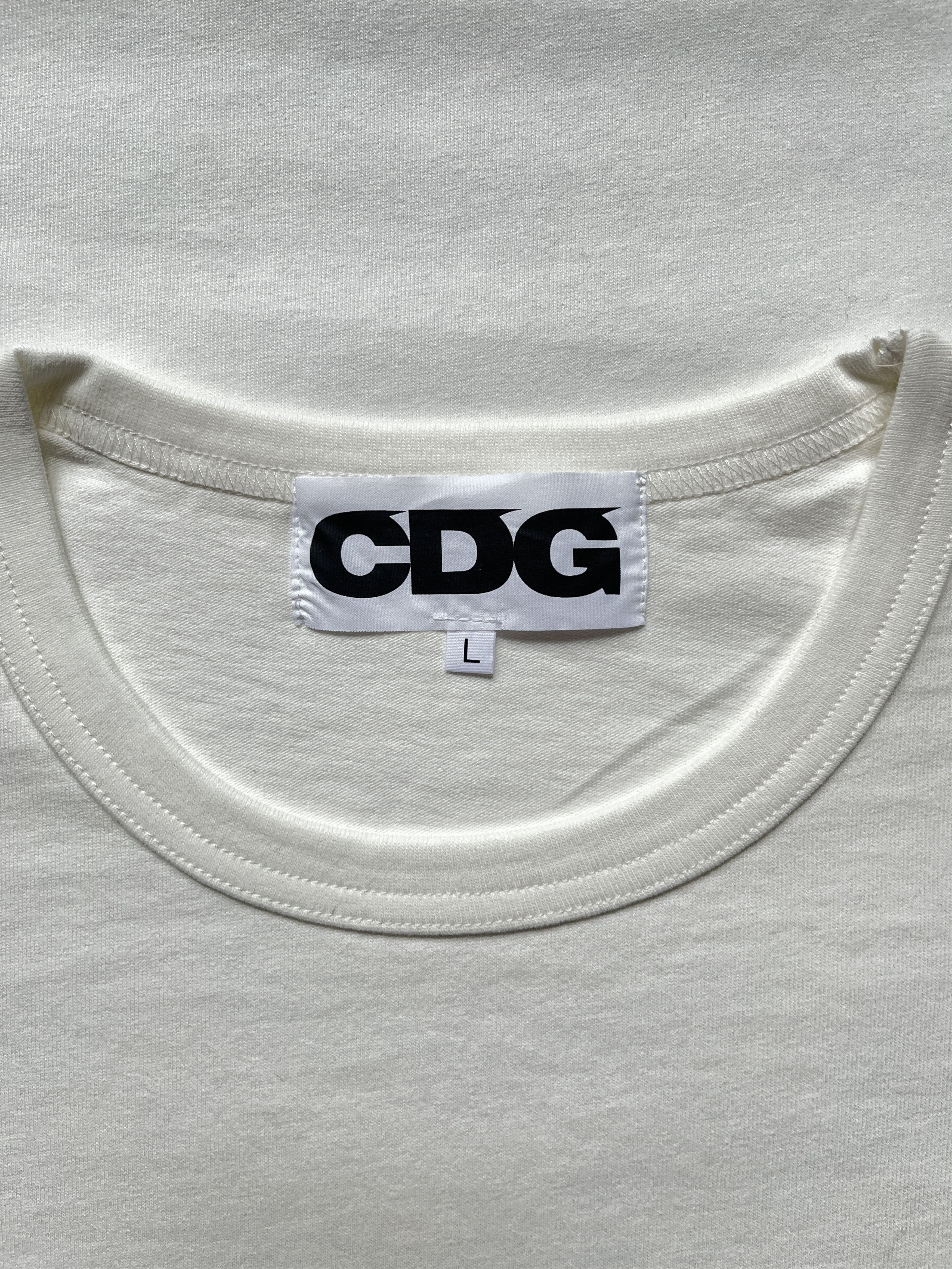 CDG by Comme des Garcons ⚡️QUICK SALE⚡️2019 Comme des Garcons CDG White Tshirt Size US L / EU 52-54 / 3 - 5 Thumbnail