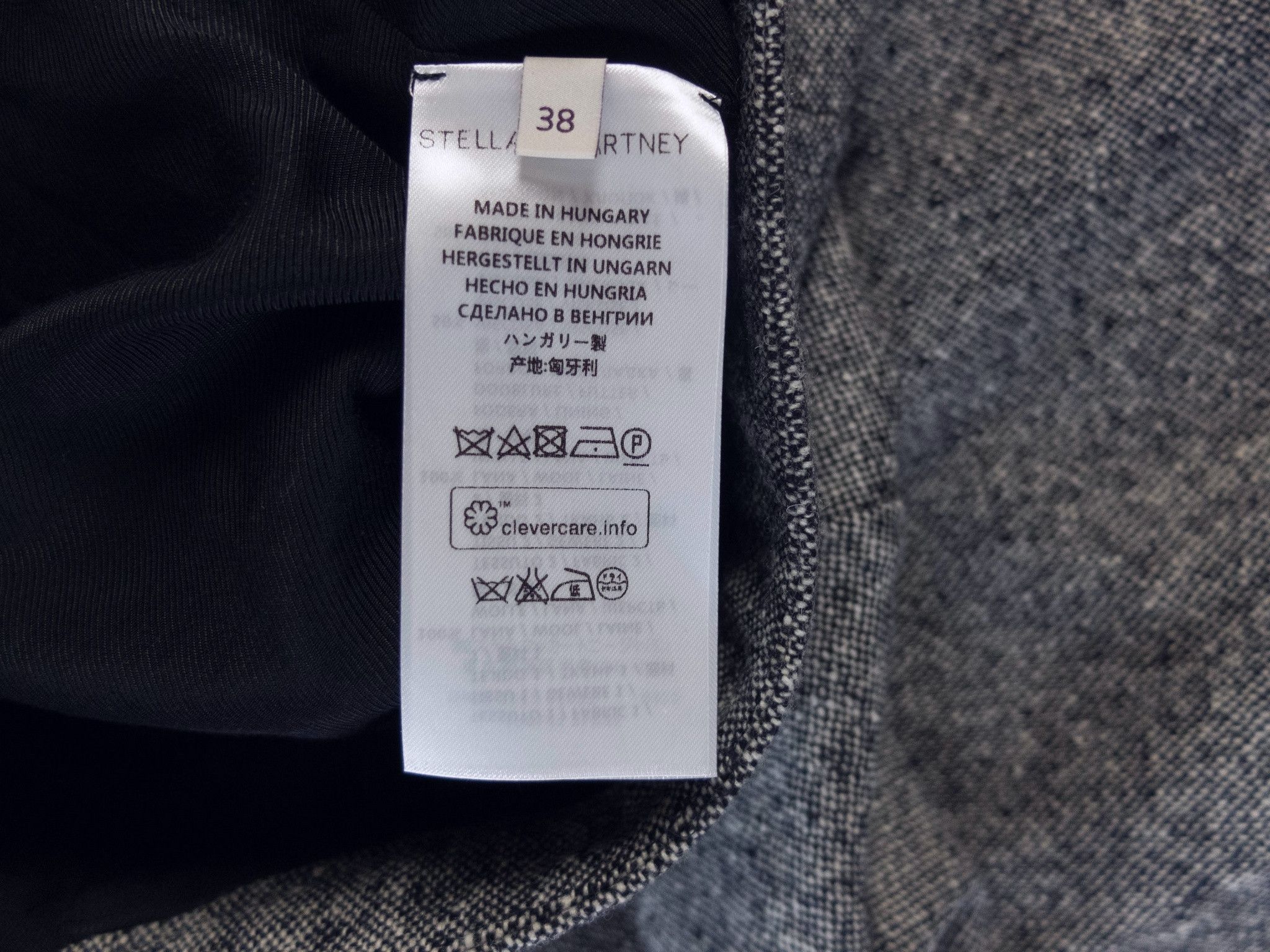 Stella McCartney STELLA MCCARTNEY asymmetrical gray wool skirt XS 4 38 Size 26" / US 2 / IT 38 - 8 Thumbnail