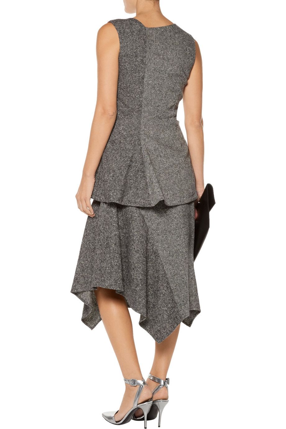 Stella McCartney STELLA MCCARTNEY asymmetrical gray wool skirt XS 4 38 Size 26" / US 2 / IT 38 - 2 Thumbnail