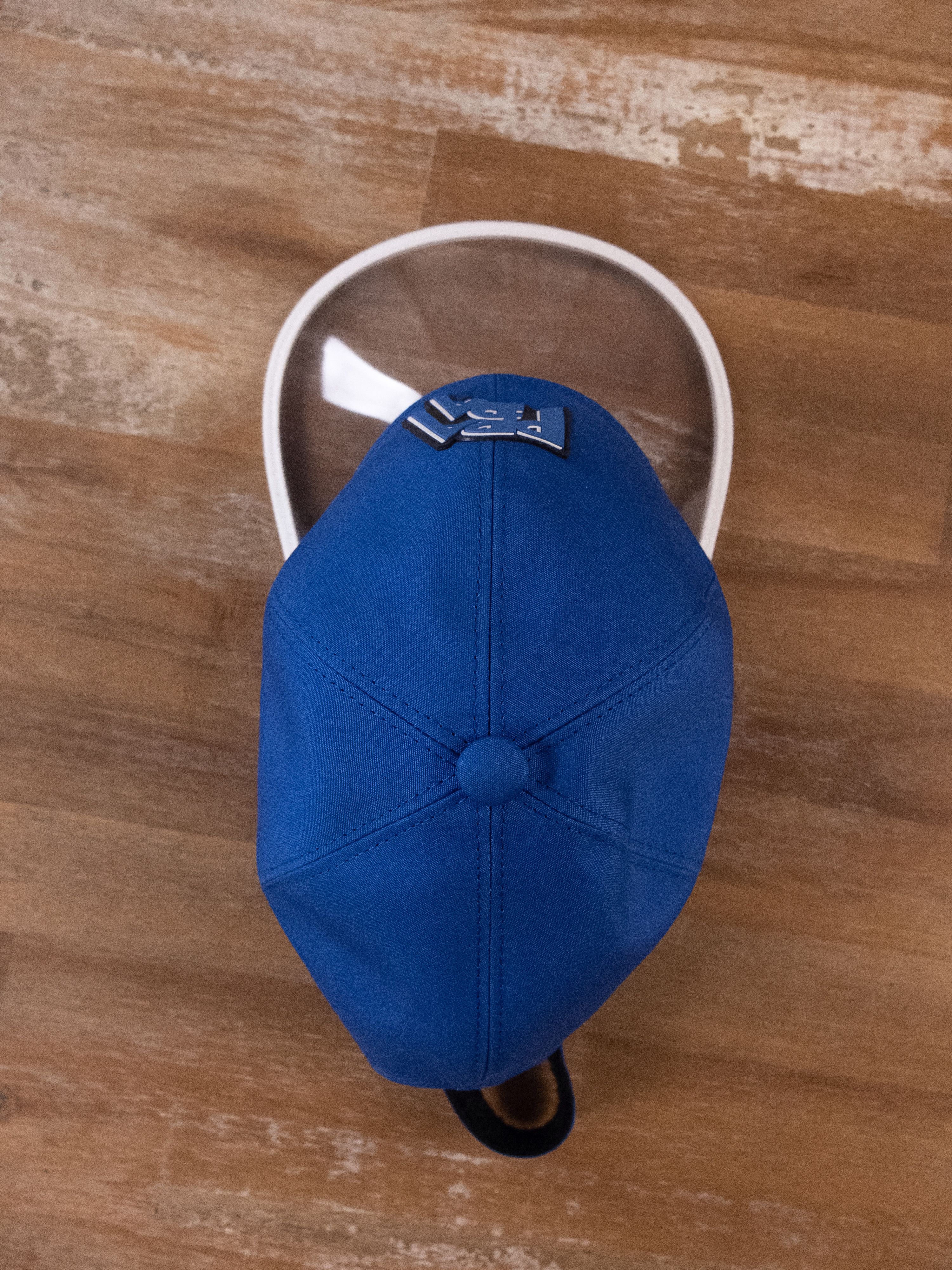 Prada PRADA blue rubber logo PVC visor baseball cap hat Small Size ONE SIZE - 3 Thumbnail