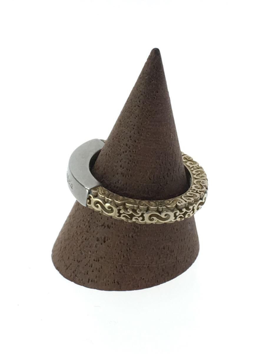Maison Margiela Gold Silver Crest Embossed Pattern Logo Ring Size ONE SIZE - 3 Thumbnail