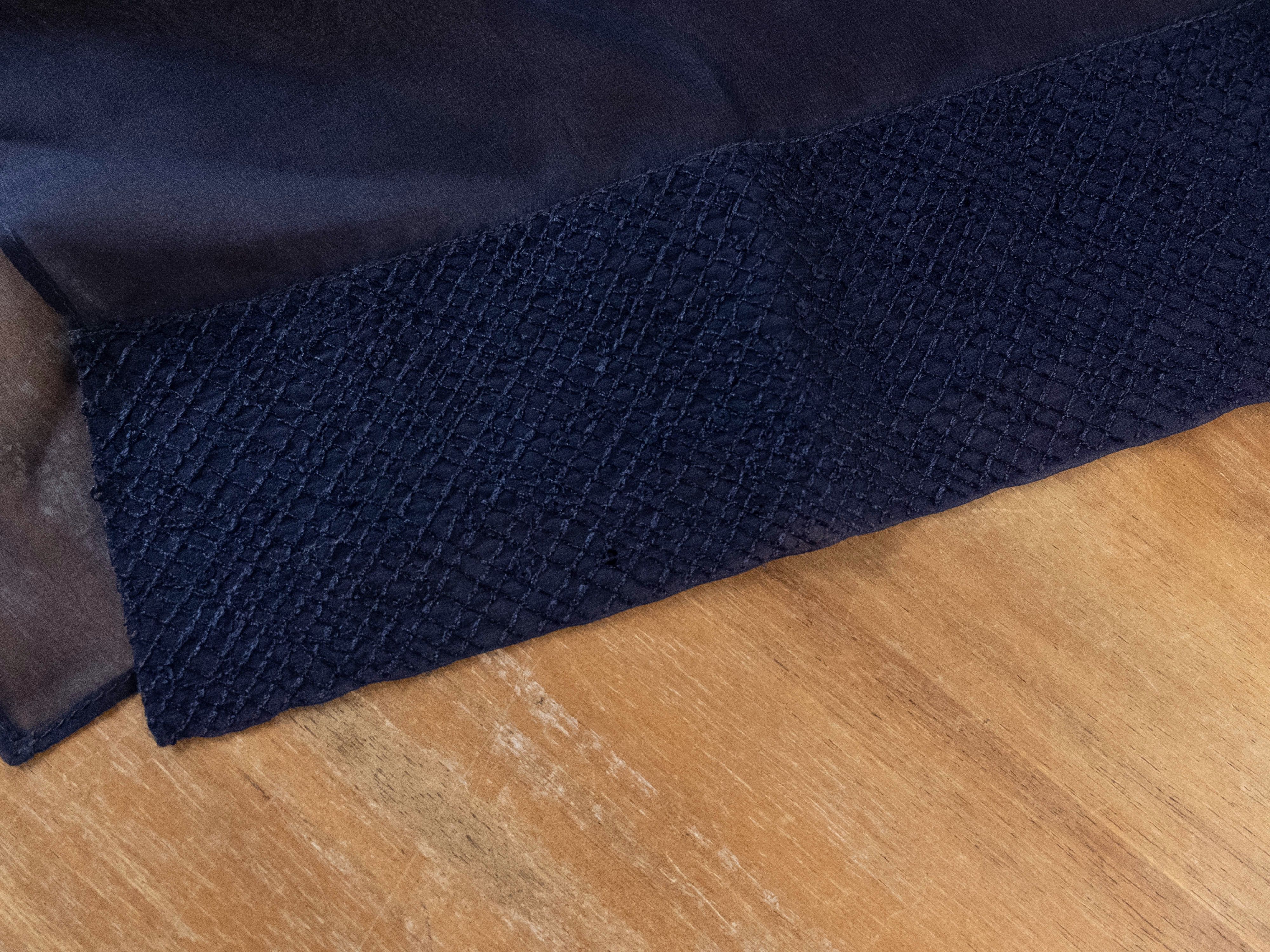 Bottega Veneta BOTTEGA VENETA midnight blue sequin silk sheer stole scarf q Size ONE SIZE - 3 Thumbnail