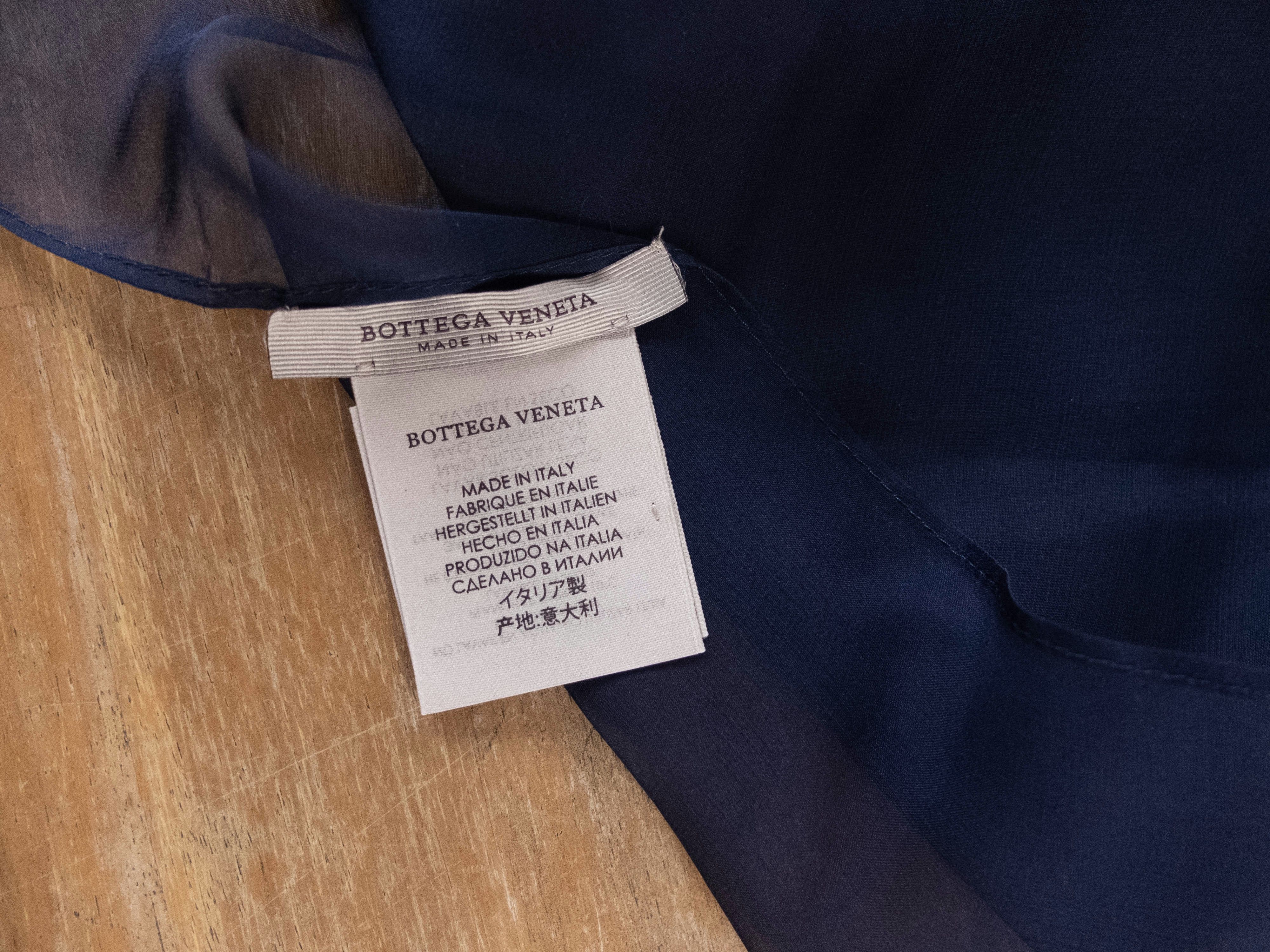 Bottega Veneta BOTTEGA VENETA midnight blue sequin silk sheer stole scarf q Size ONE SIZE - 4 Thumbnail