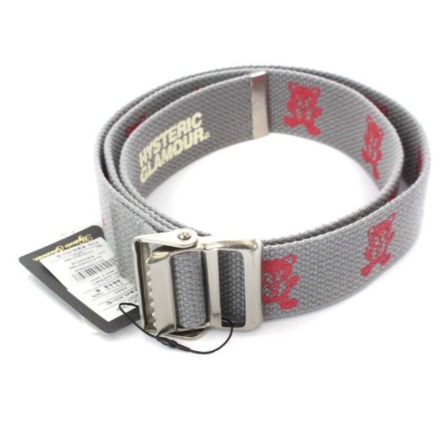 image of Hysteric Glamour Hysteric Teddy Bear Canvas Belt in Grey, Men's