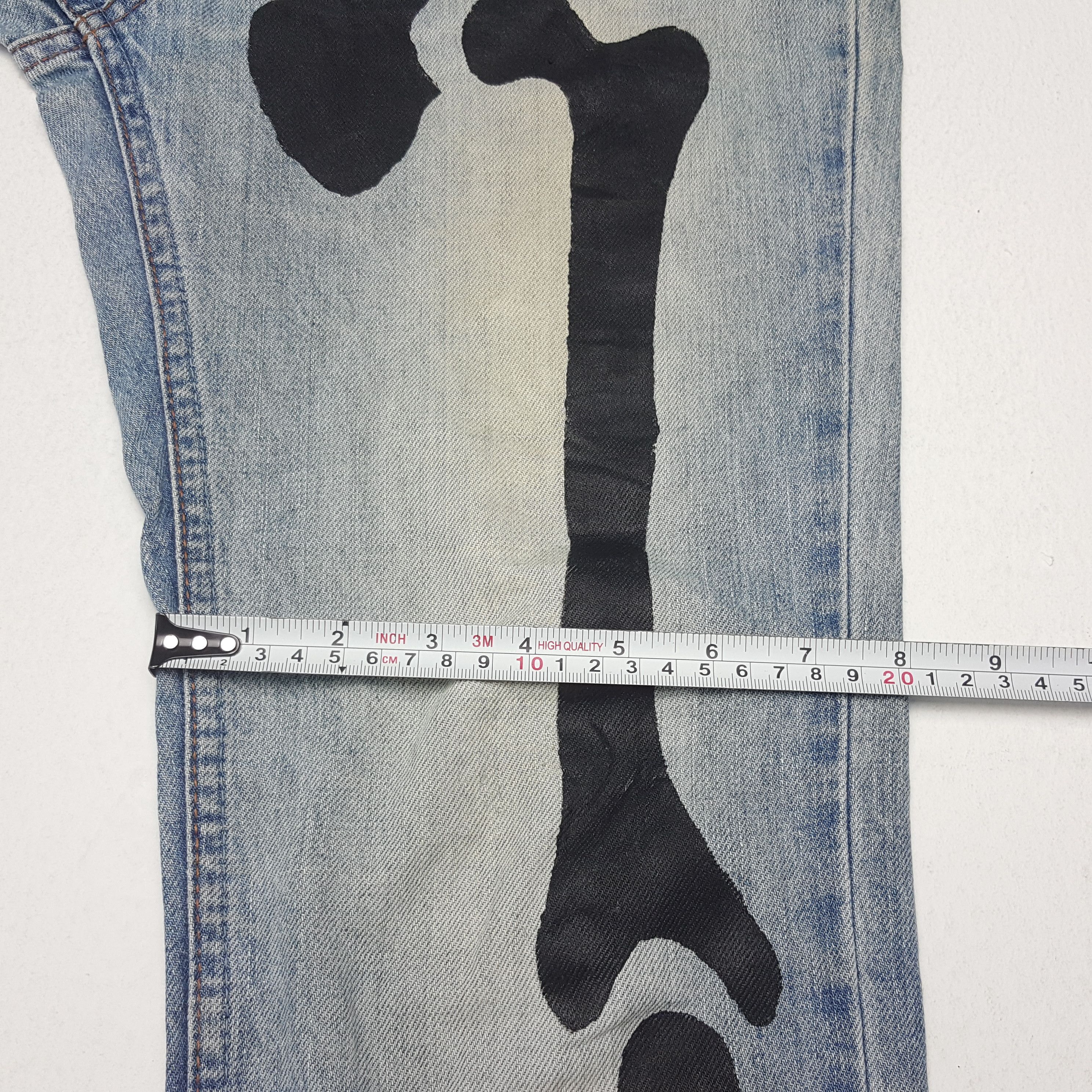 Hysteric Glamour × Japanese Brand × Vintage Vintage HYSTERIC GLAMOUR Japanese Custom Skull Skinny Jeans Size US 30 / EU 46 - 10 Thumbnail