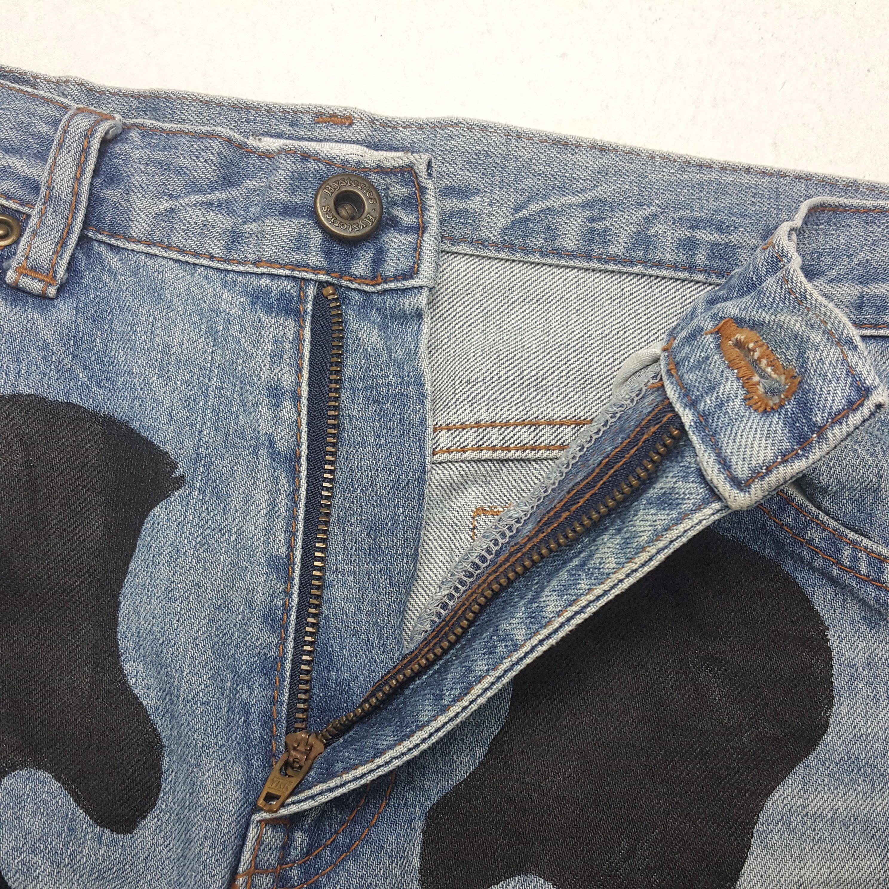 Hysteric Glamour × Japanese Brand × Vintage Vintage HYSTERIC GLAMOUR Japanese Custom Skull Skinny Jeans Size US 30 / EU 46 - 12 Thumbnail