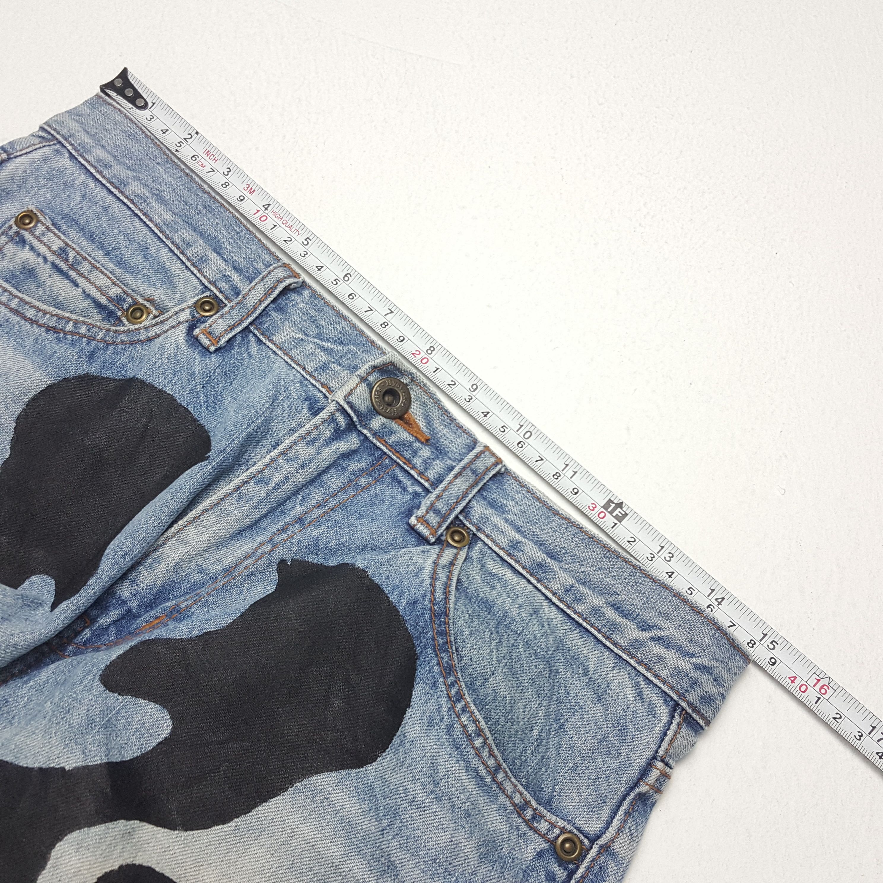 Hysteric Glamour × Japanese Brand × Vintage Vintage HYSTERIC GLAMOUR Japanese Custom Skull Skinny Jeans Size US 30 / EU 46 - 7 Thumbnail