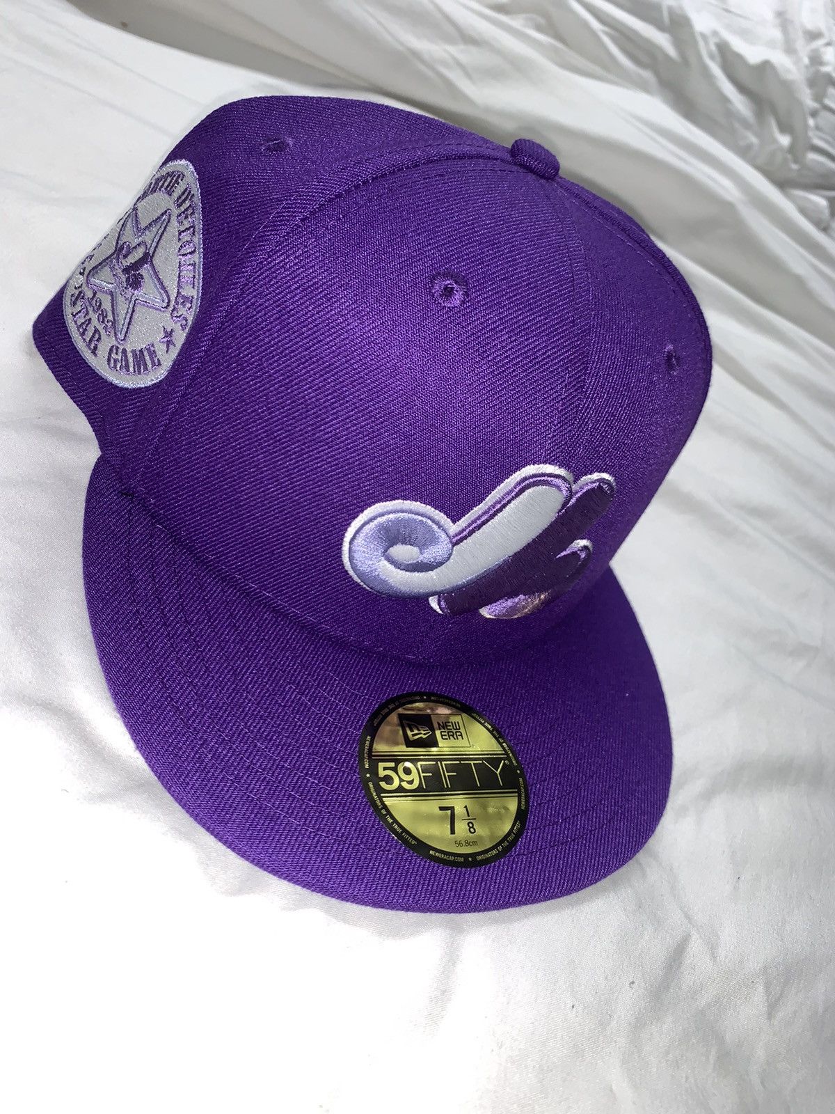 New Era Exclusive Montreal Expos Fitted Grape Expos Pink Brim 7 1/8 Size ONE SIZE - 6 Thumbnail