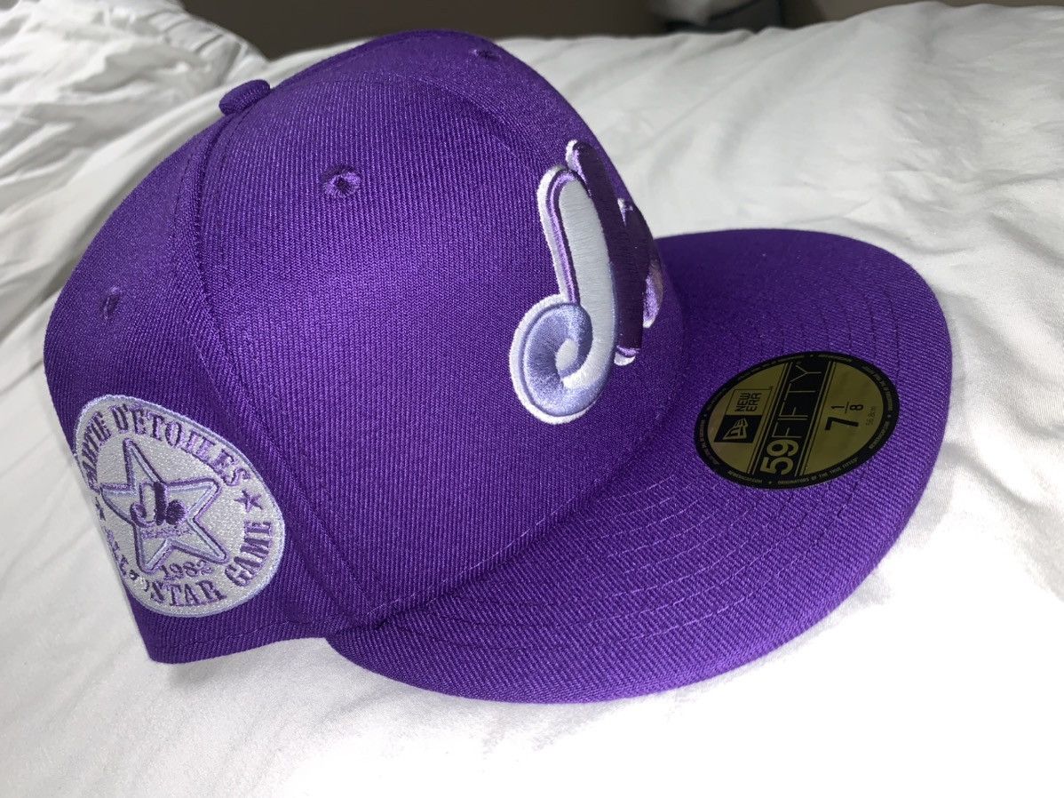 New Era Exclusive Montreal Expos Fitted Grape Expos Pink Brim 7 1/8 Size ONE SIZE - 2 Thumbnail