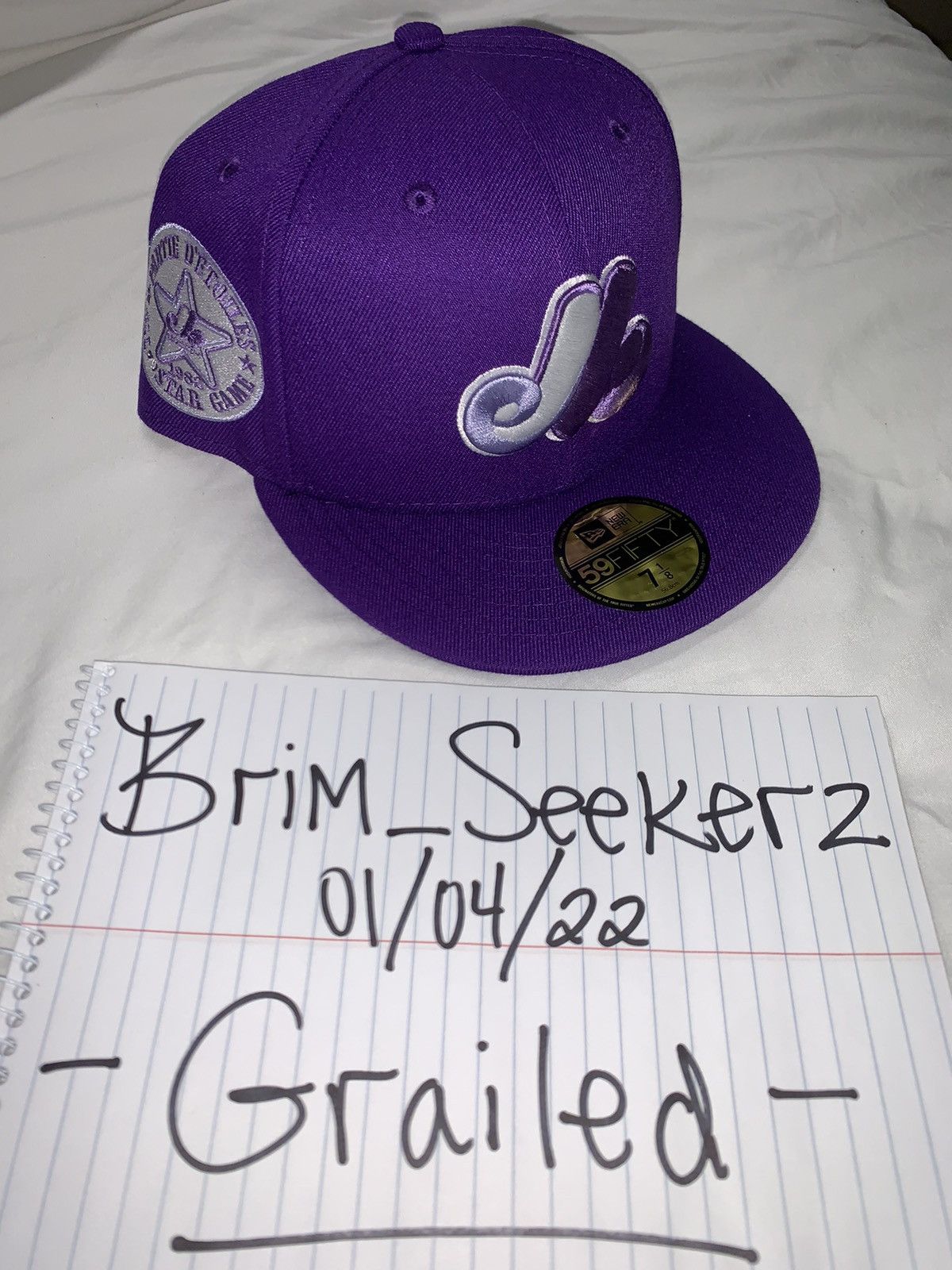 New Era Exclusive Montreal Expos Fitted Grape Expos Pink Brim 7 1/8 Size ONE SIZE - 7 Thumbnail