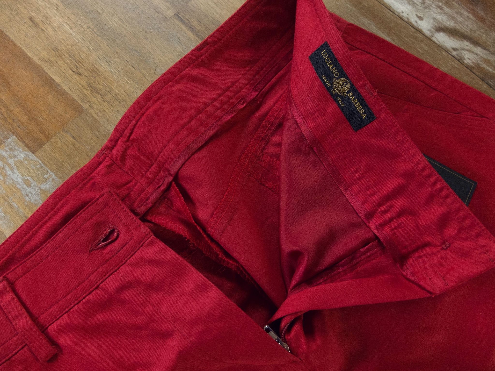 Luciano Barbera LUCIANO BARBERA red cotton crop capri pants trousers 42 Size 28" / US 6 / IT 42 - 7 Thumbnail