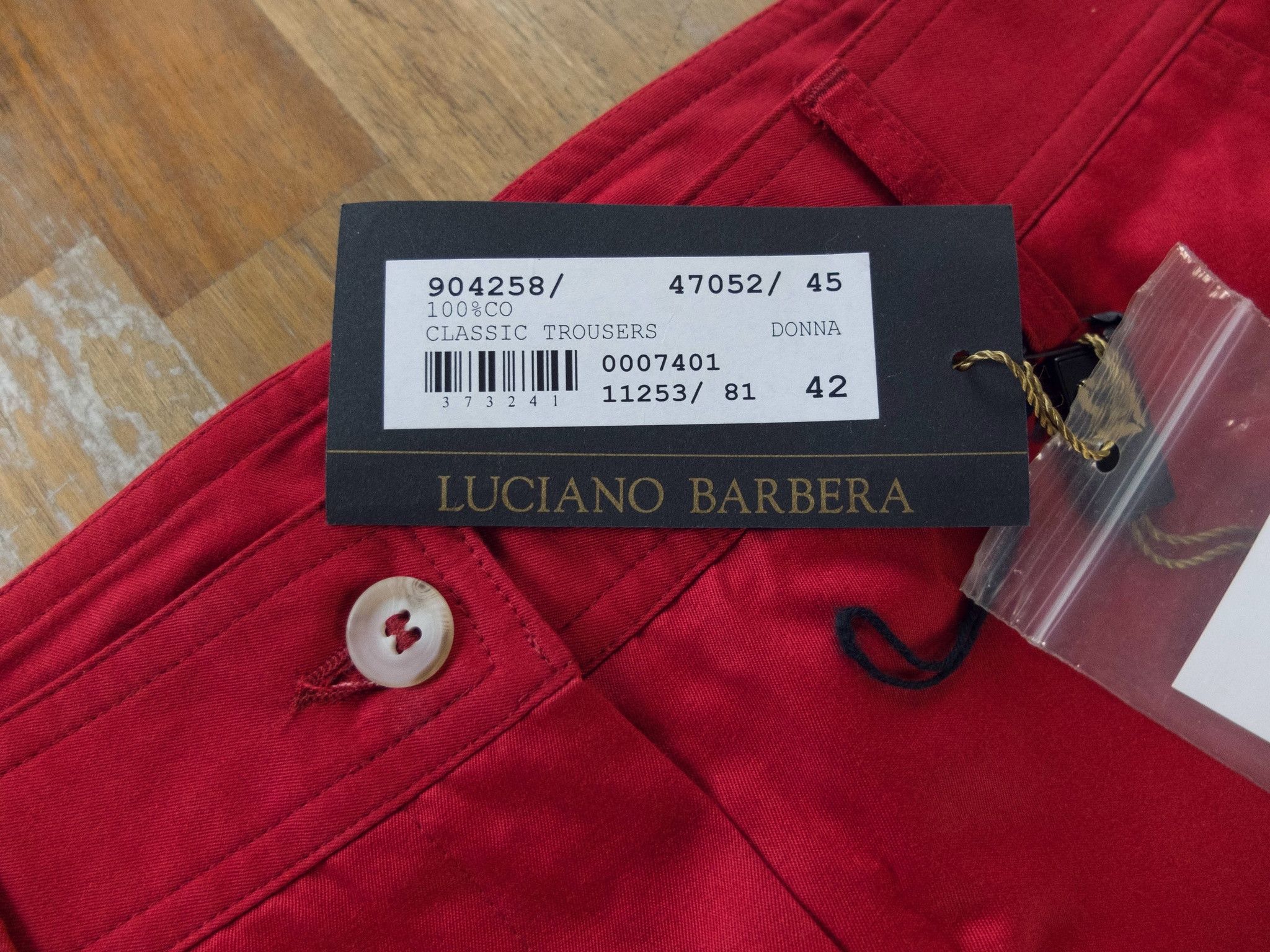 Luciano Barbera LUCIANO BARBERA red cotton crop capri pants trousers 42 Size 28" / US 6 / IT 42 - 6 Thumbnail