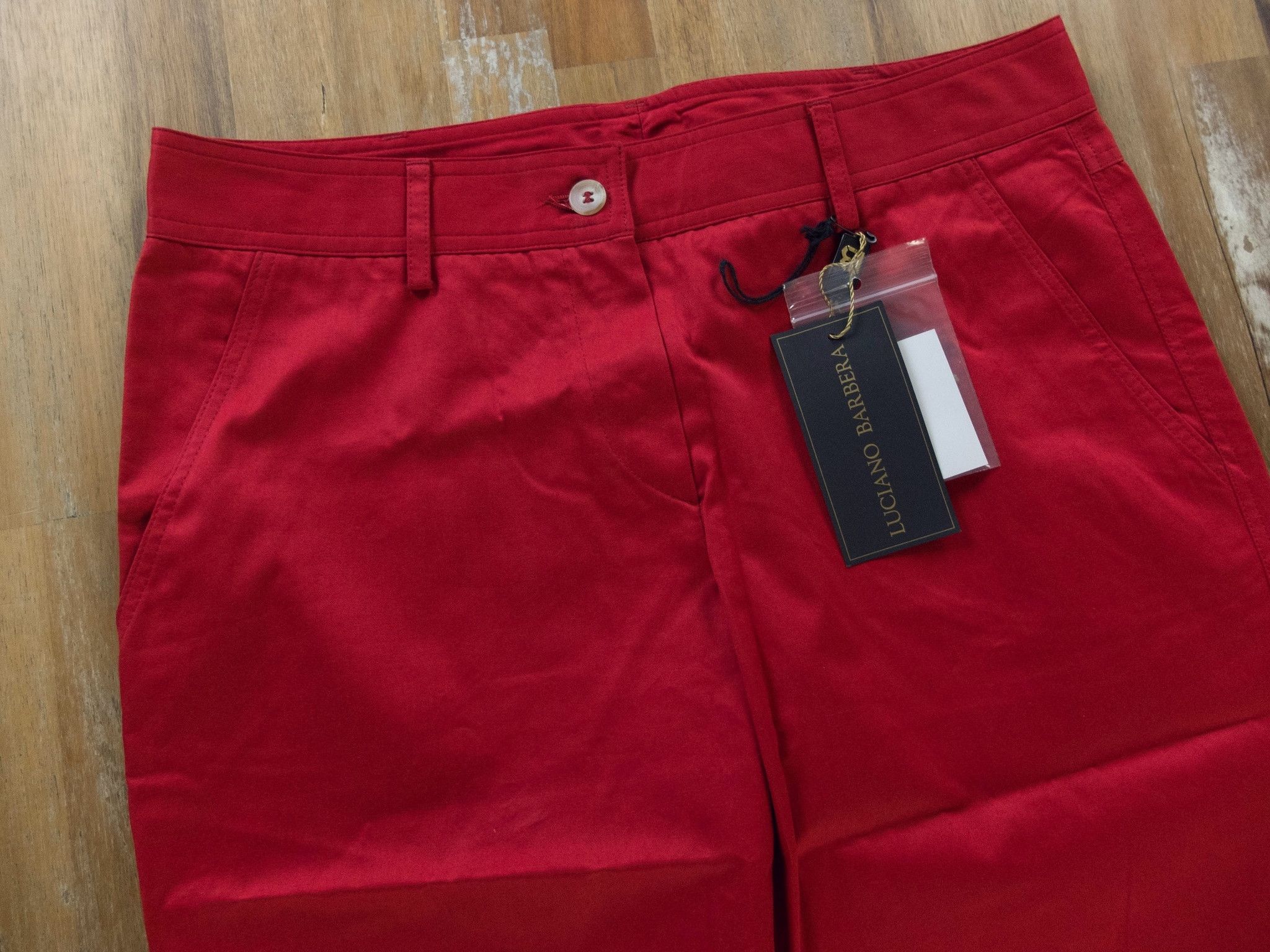Luciano Barbera LUCIANO BARBERA red cotton crop capri pants trousers 42 Size 28" / US 6 / IT 42 - 5 Thumbnail
