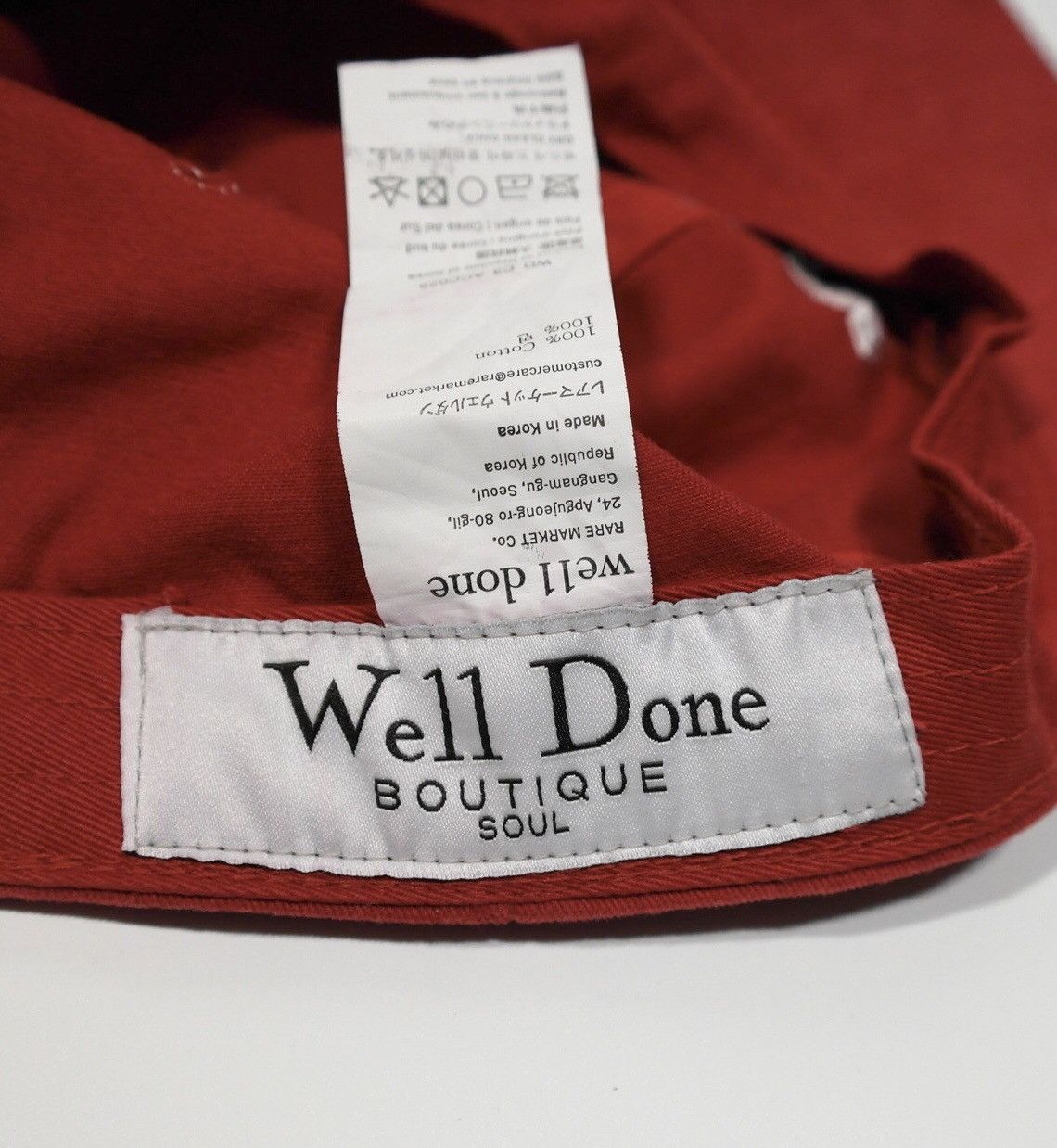 WE11DONE We11done Baseball Cap Red One Size Size ONE SIZE - 5 Thumbnail
