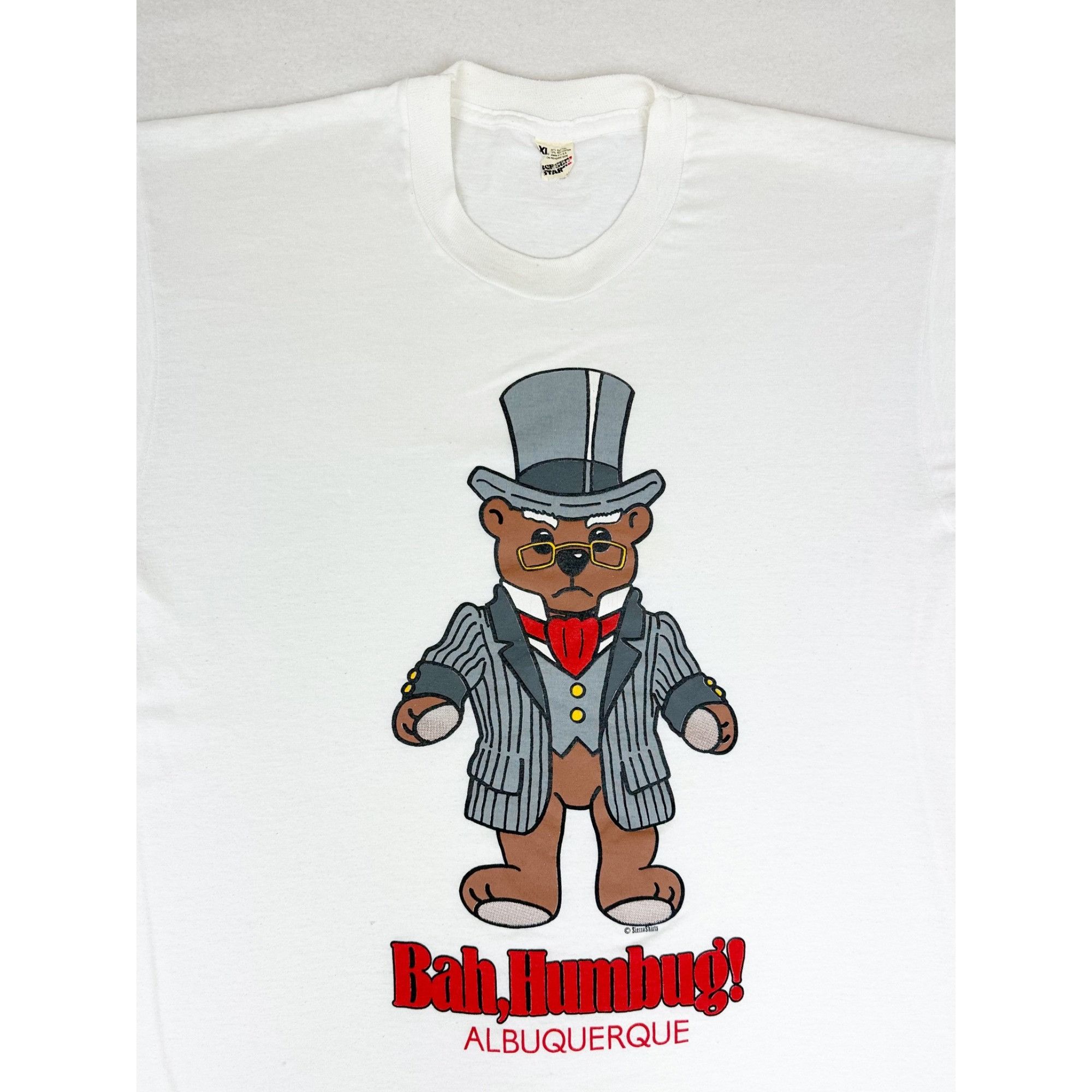 Vintage Alburquerque New Mexico T-Shirt XL Bah Humbug Bear