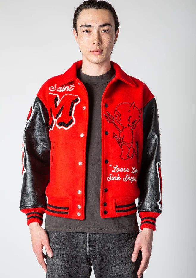 Saint Michael St Mxxx Saint Michael Devil Varsity XL Size US XL / EU 56 / 4 - 2 Thumbnail