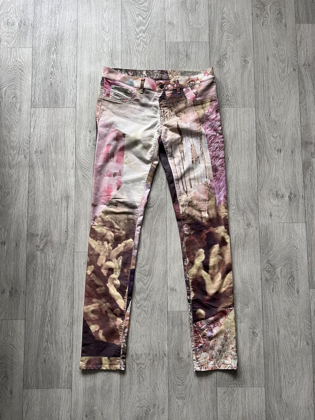 Diesel × Vintage Diesel Flowers Pants Rare Size 34" / US 12 / IT 48 - 1 Thumbnail