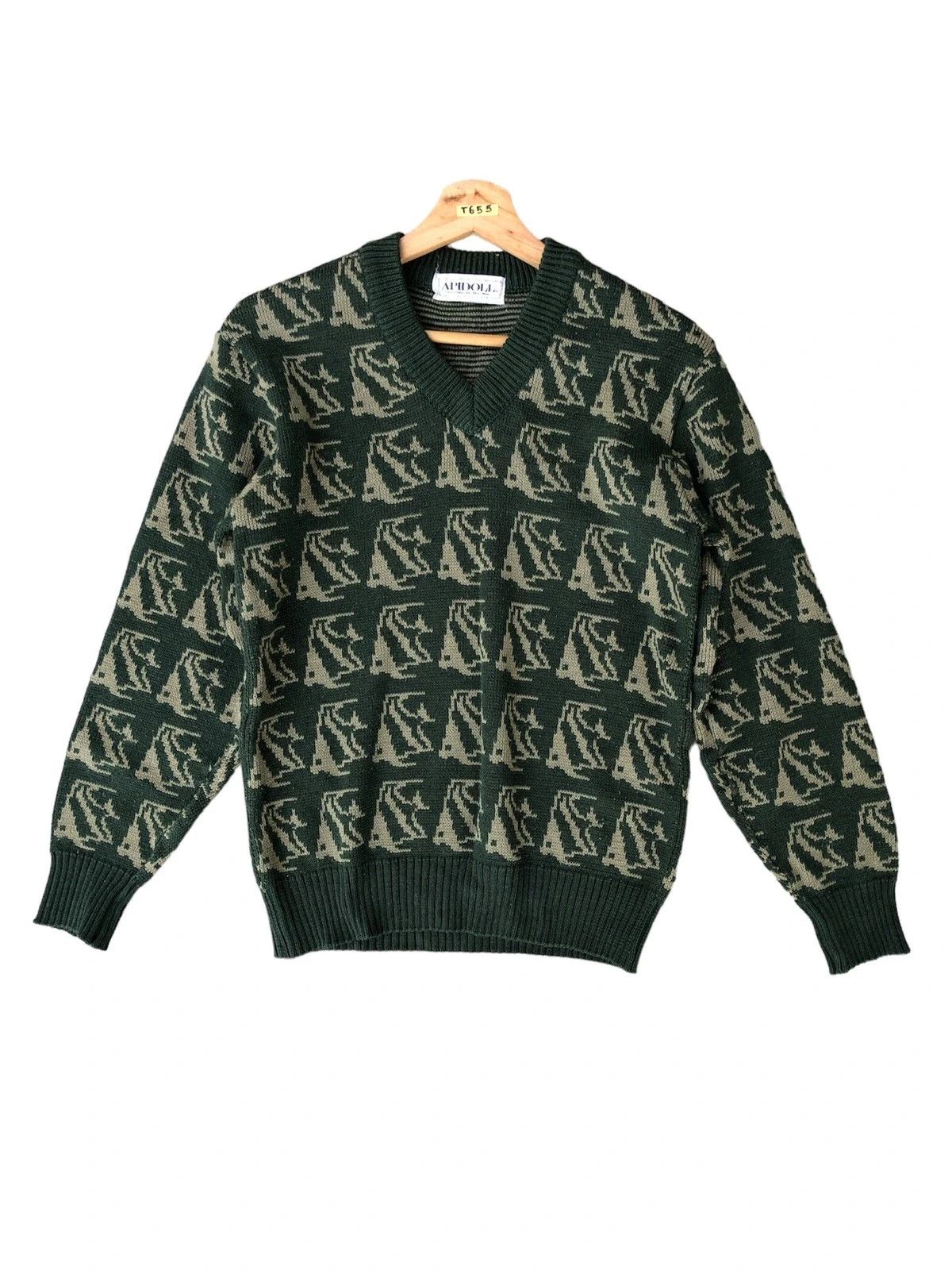 Aran Isles Knitwear × Designer 💥Vintage APIDOLL Aran Colourknit Jumper Knit Sweater Size US S / EU 44-46 / 1 - 2 Thumbnail