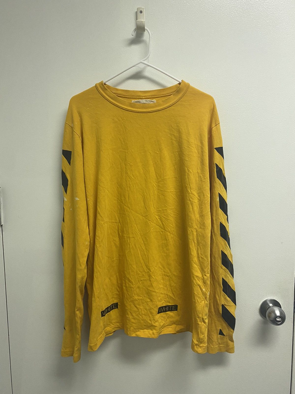 image of Off White Season 1 Yellow Longsleeve, Men's (Size Large)