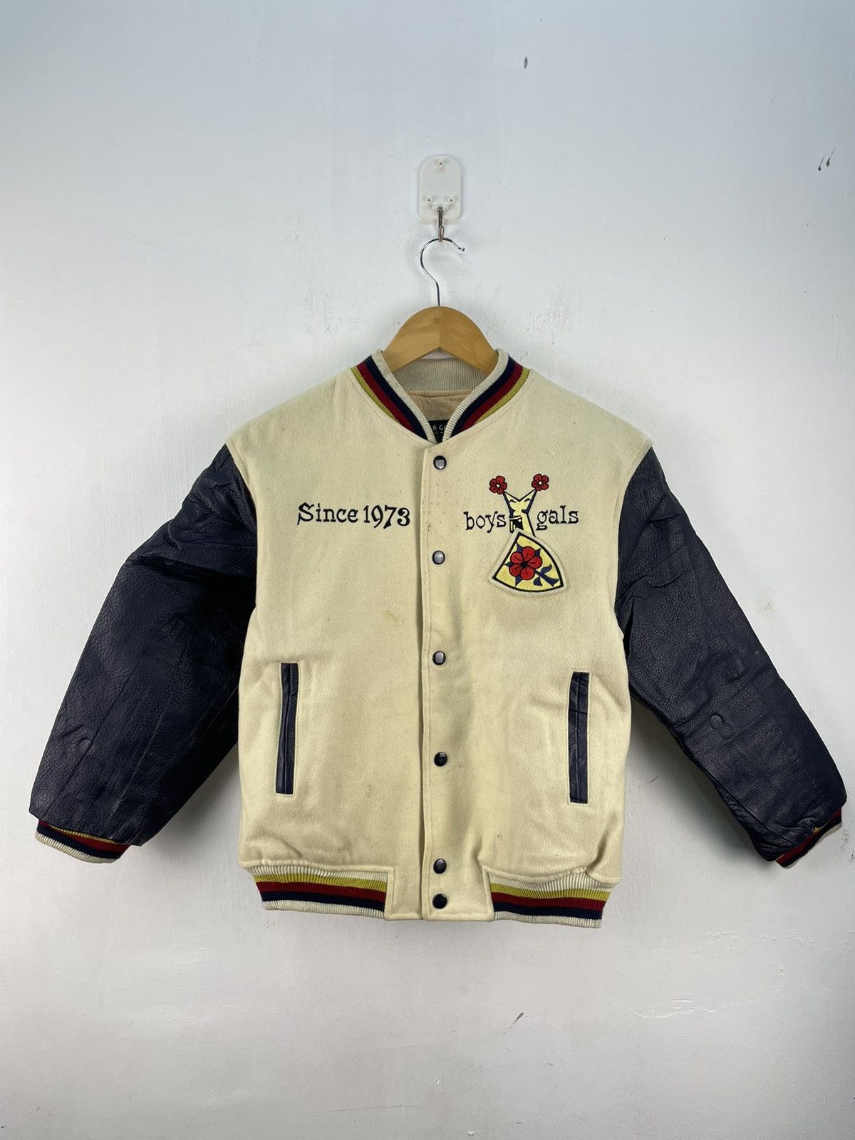 Japanese Brand Vintage 80s Batsu Varsity Leather Jacket Size Small Size S / US 4 / IT 40 - 5 Thumbnail