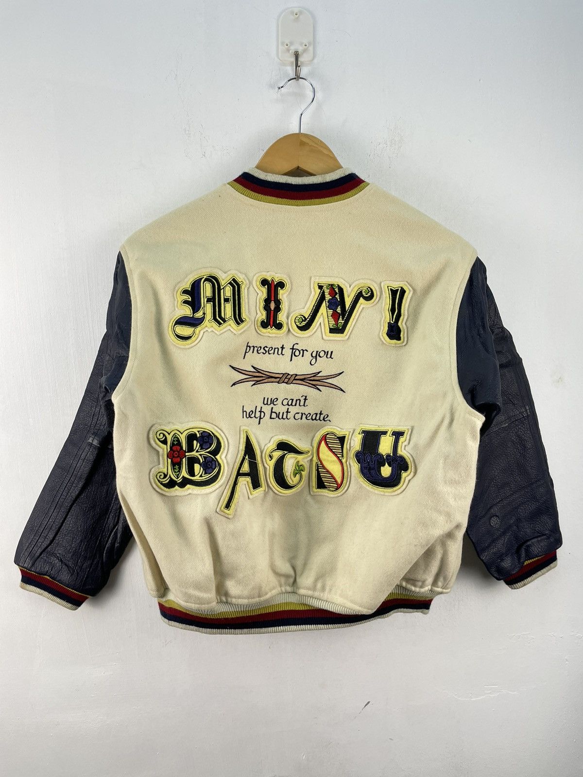 Japanese Brand Vintage 80s Batsu Varsity Leather Jacket Size Small Size S / US 4 / IT 40 - 6 Thumbnail